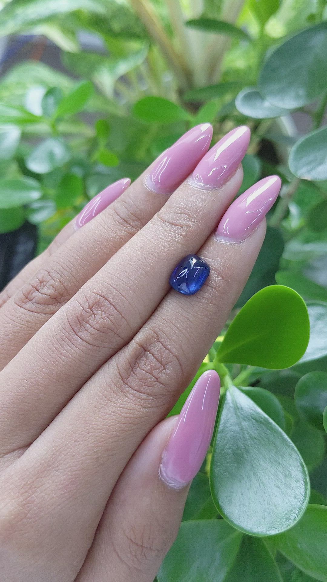 3.40 Ct. Blue Cabochon Sapphire from Tanzania Size Video
