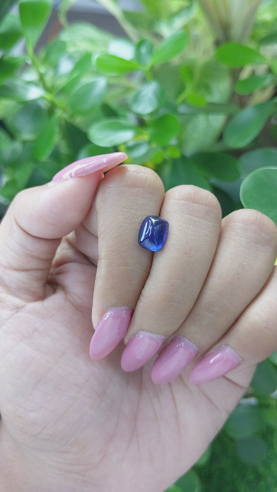 3.40 Ct. Blue Cabochon Sapphire from Tanzania Size Video