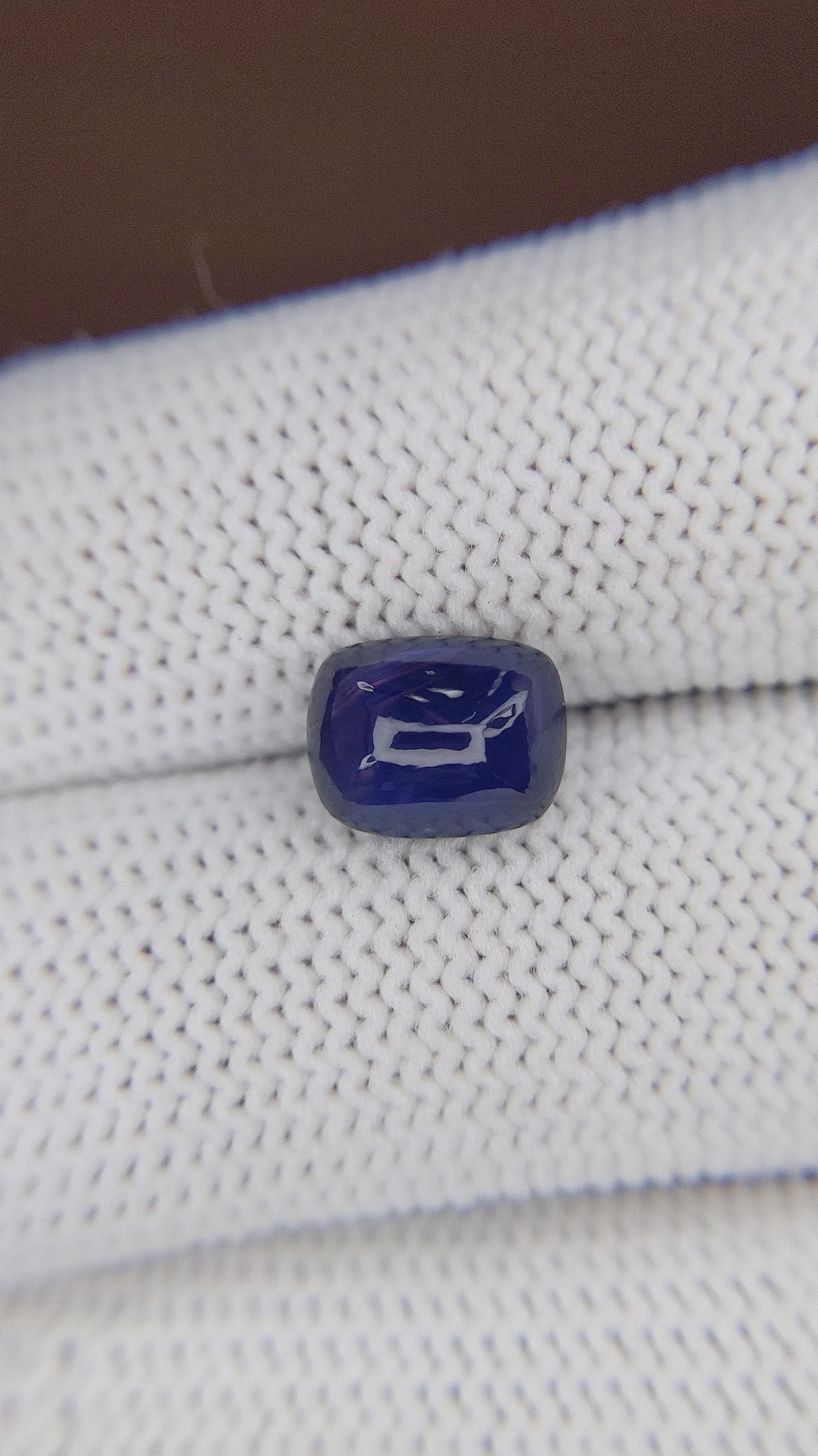 3.40 Ct. Blue Cabochon Sapphire from Tanzania Size Video