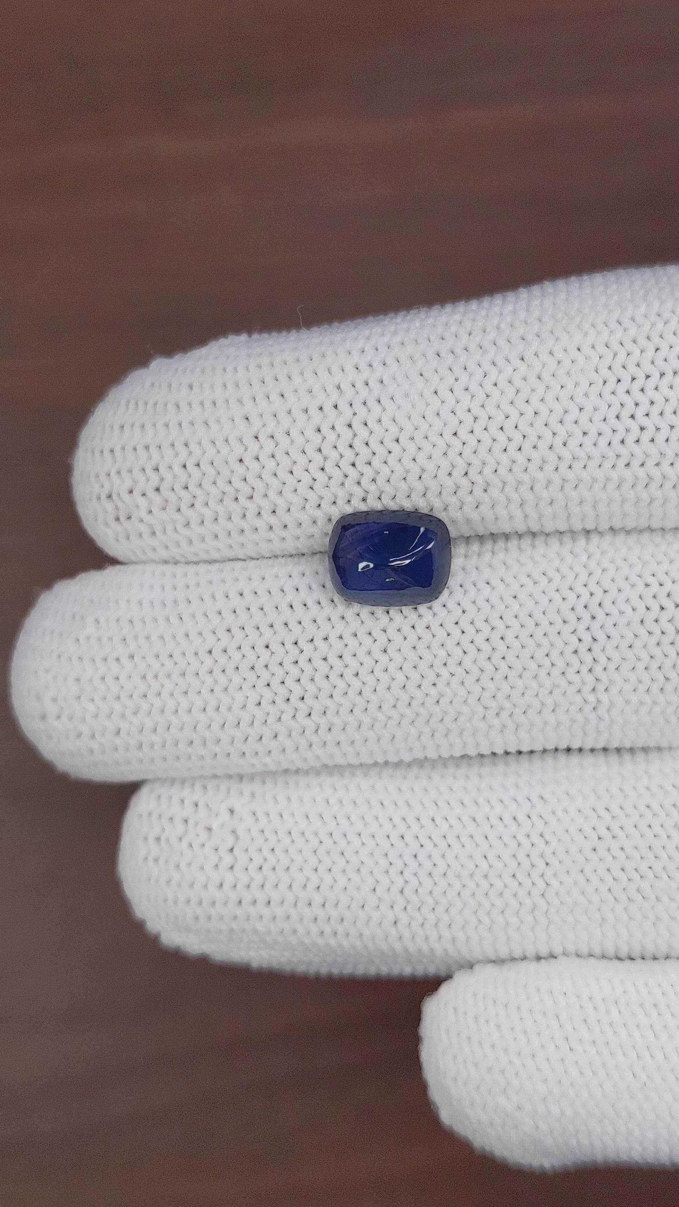 3.40 Ct. Blue Cabochon Sapphire from Tanzania Size Video