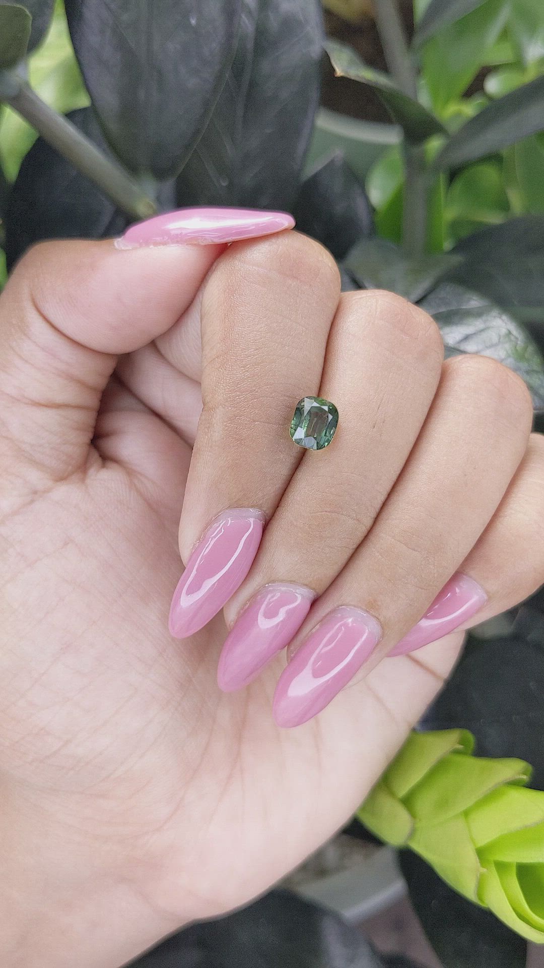 2.04 Ct. Bluish Green Sapphire from Tanzania Size Video