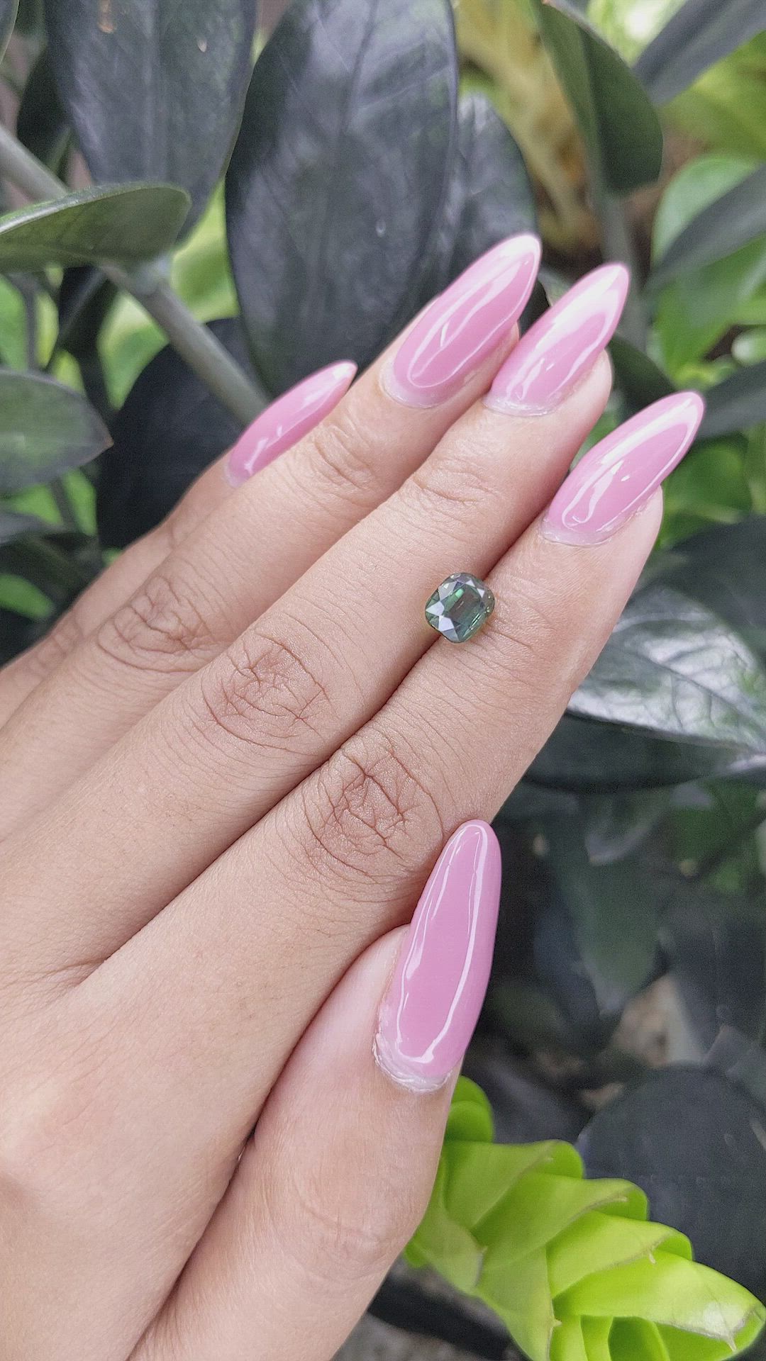 2.04 Ct. Bluish Green Sapphire from Tanzania Size Video