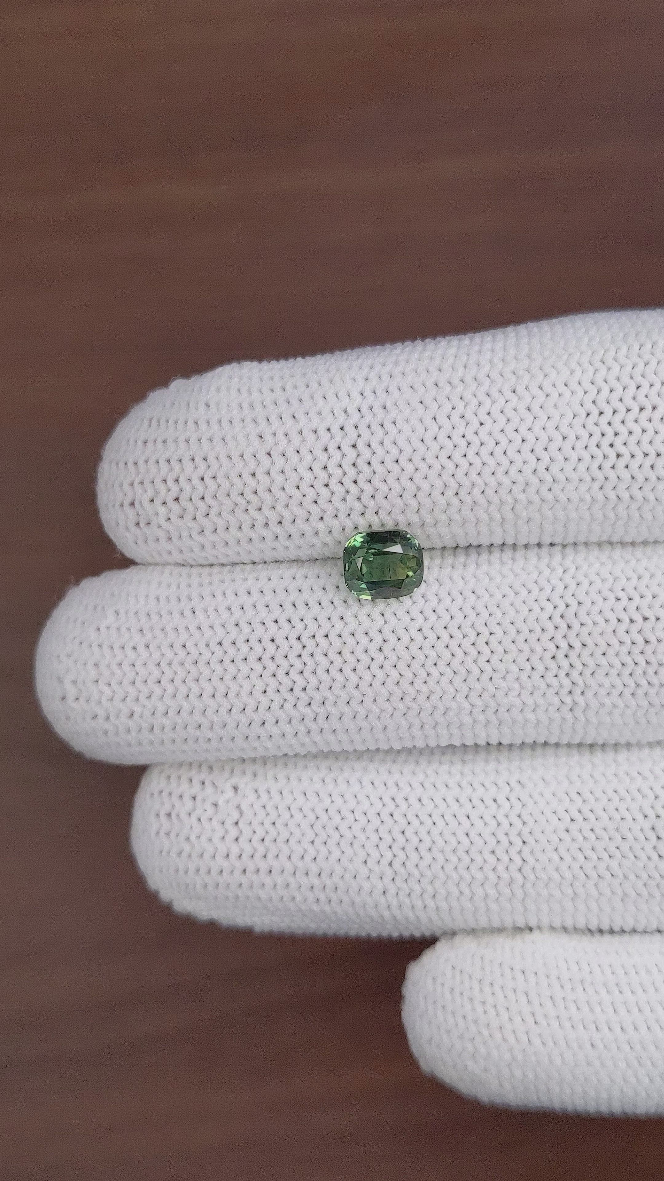 2.04 Ct. Bluish Green Sapphire from Tanzania Size Video