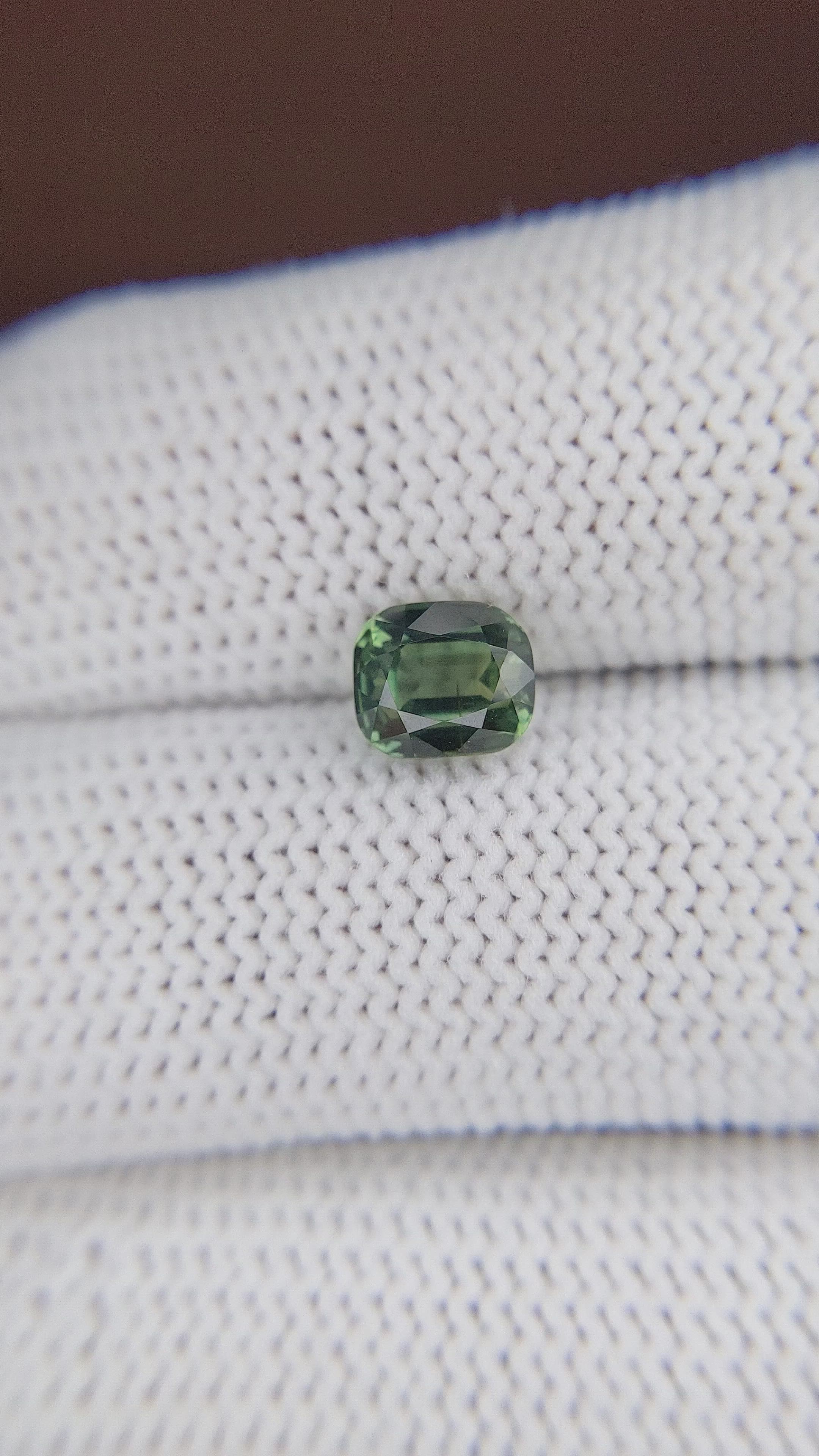 2.04 Ct. Bluish Green Sapphire from Tanzania Size Video