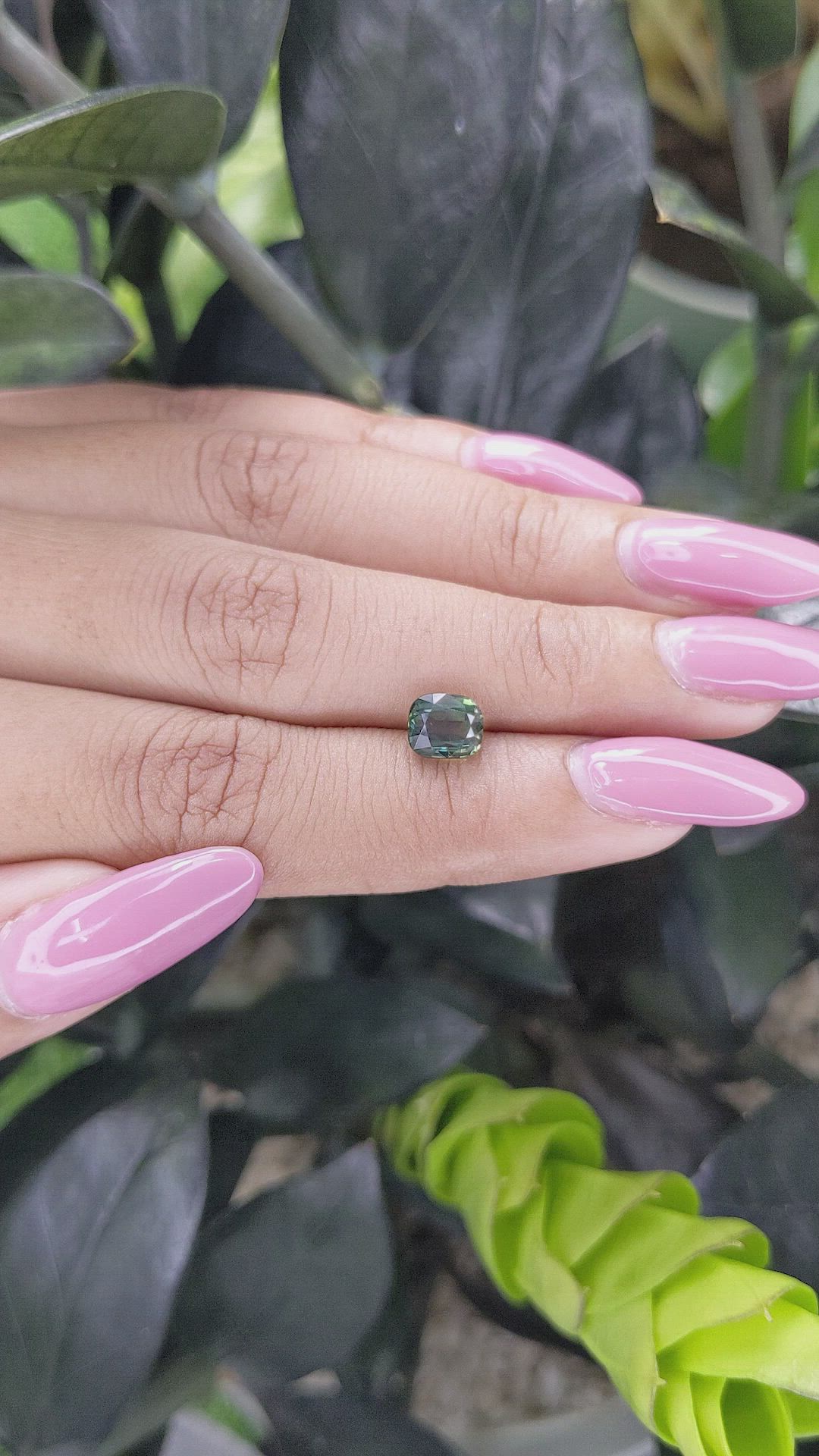 2.04 Ct. Bluish Green Sapphire from Tanzania Size Video