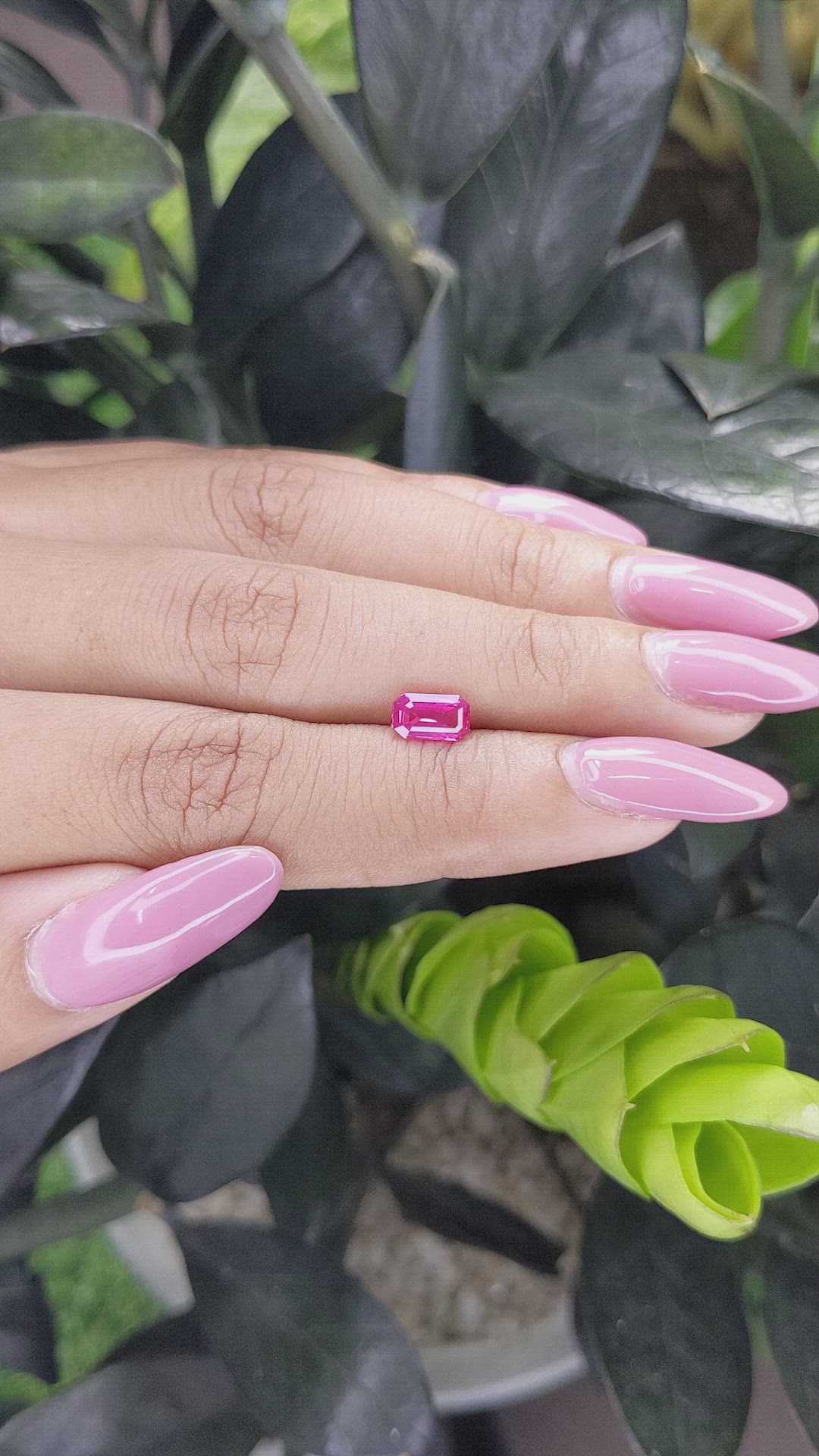 1.02 Ct. Pink Sapphire from Mozambique Size Video