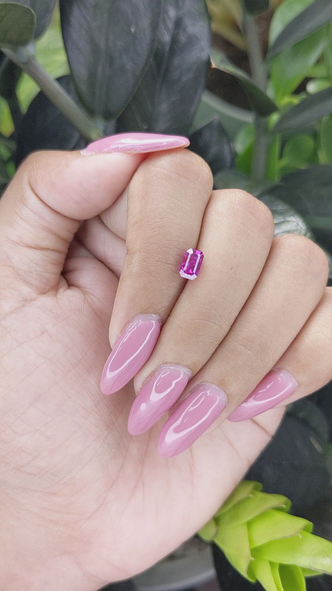 1.14 Ct. Purplish Pink Sapphire from Mozambique Size Video