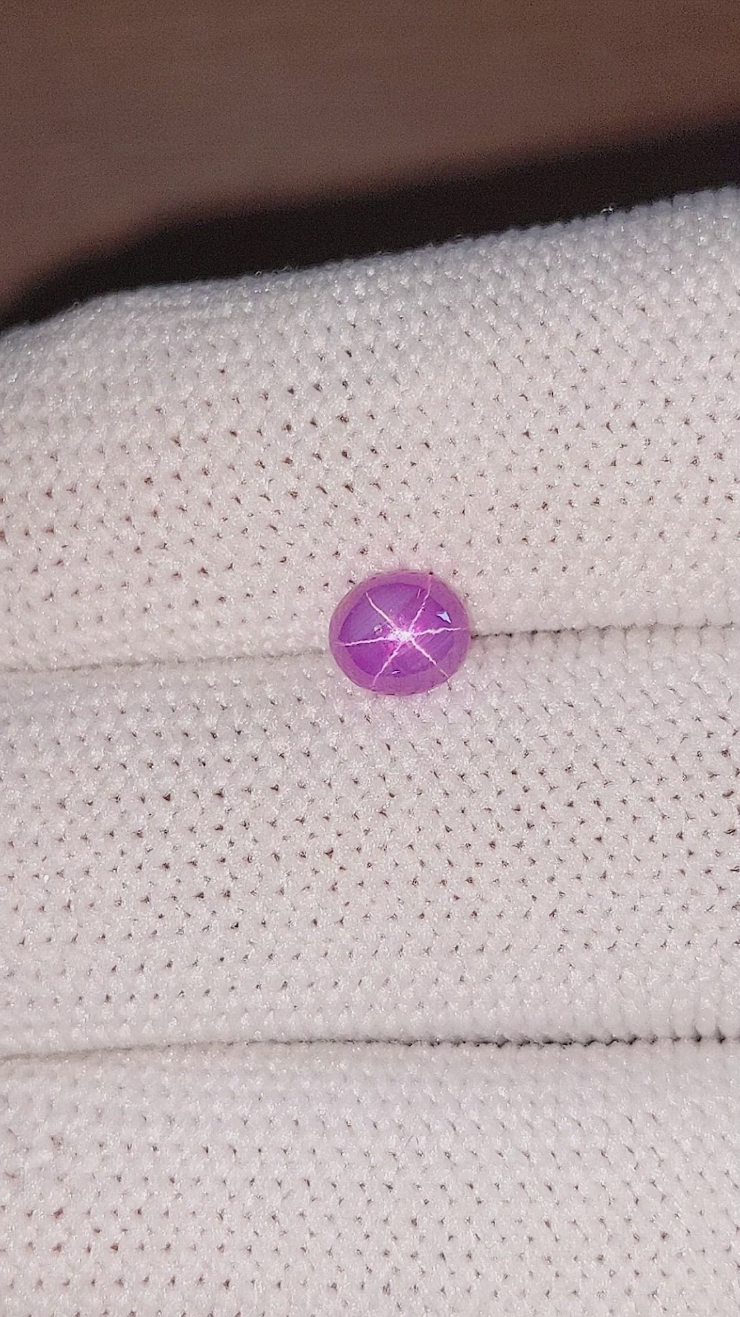 1.32 Ct. Pinkish Purple Star Sapphire from Ceylon (Sri Lanka) Size Video