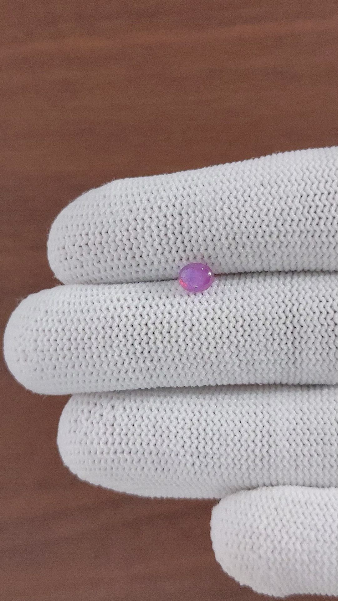 0.83 Ct. Purple Star Sapphire from Ceylon (Sri Lanka) Size Video