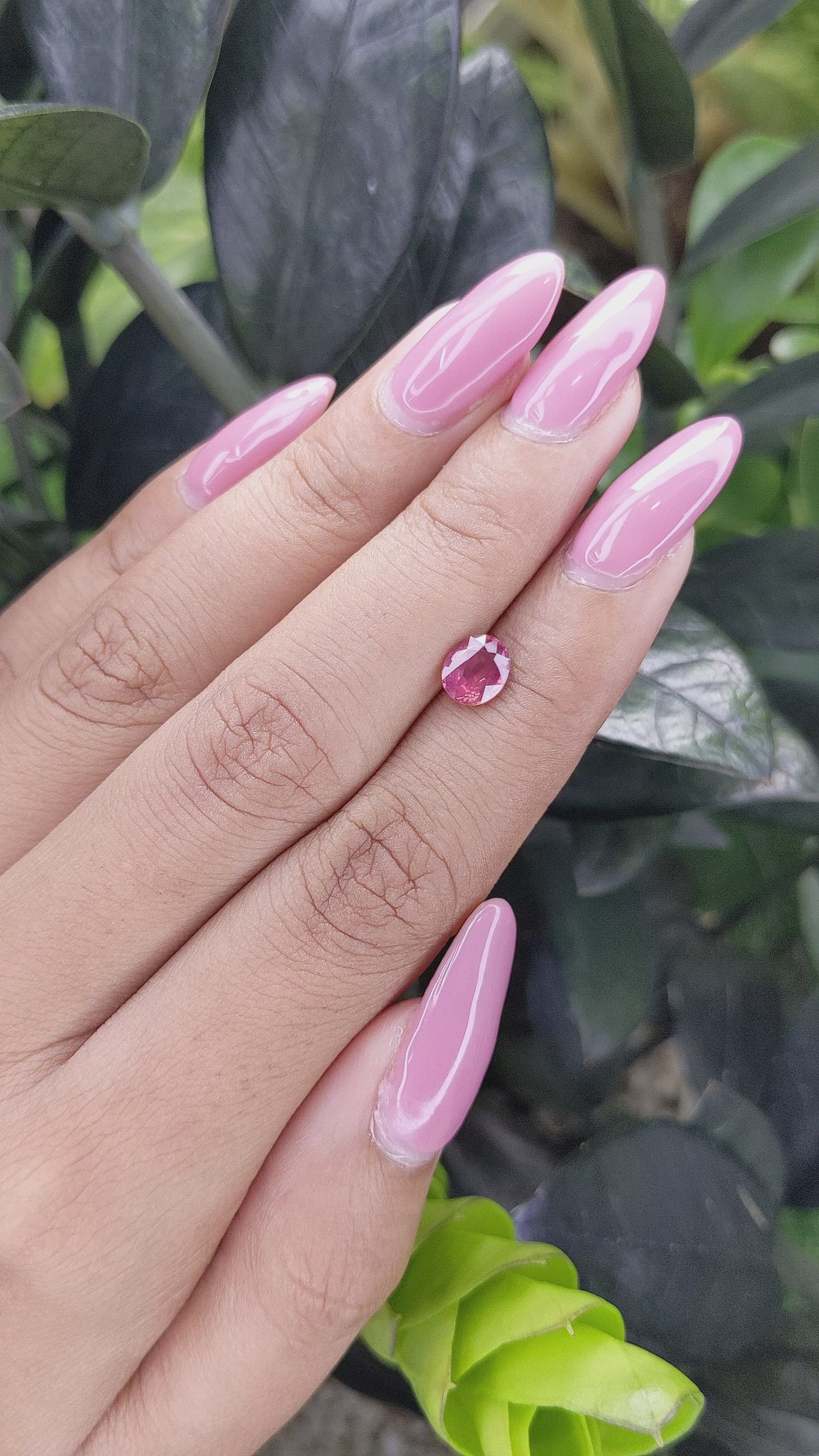 1.07 Ct. Pink Sapphire from Madagascar Size Video