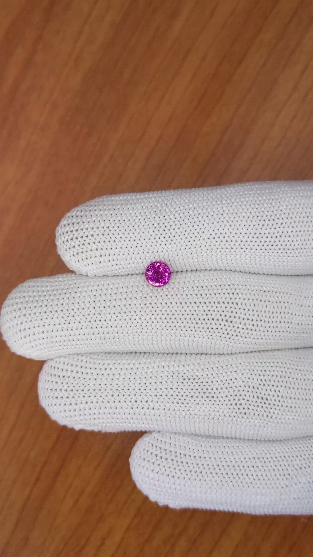 0.65 Ct. Purplish Pink Sapphire from Ceylon (Sri Lanka) Size Video