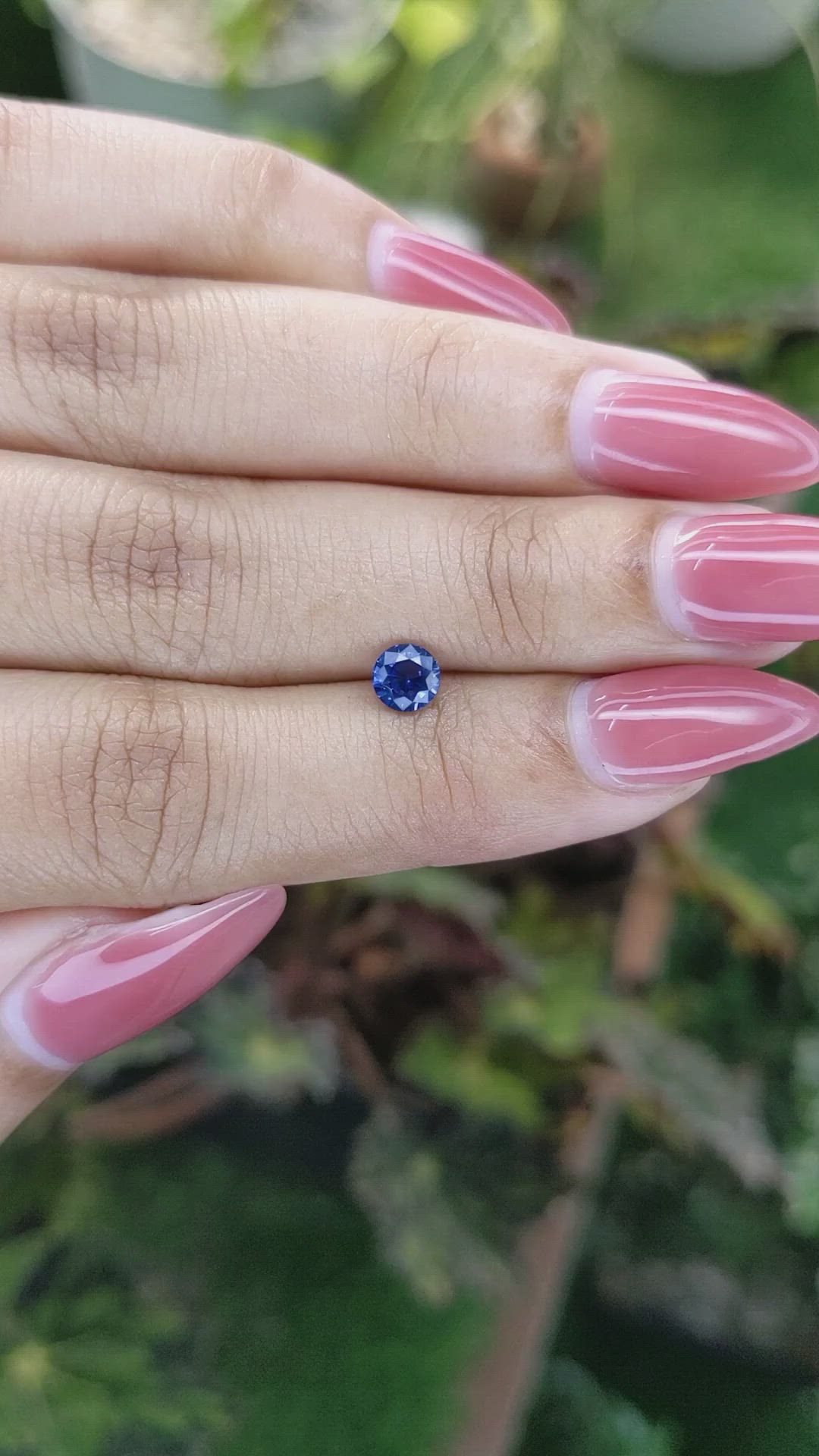 0.68 Ct. Blue Sapphire from Ceylon (Sri Lanka) Size Video