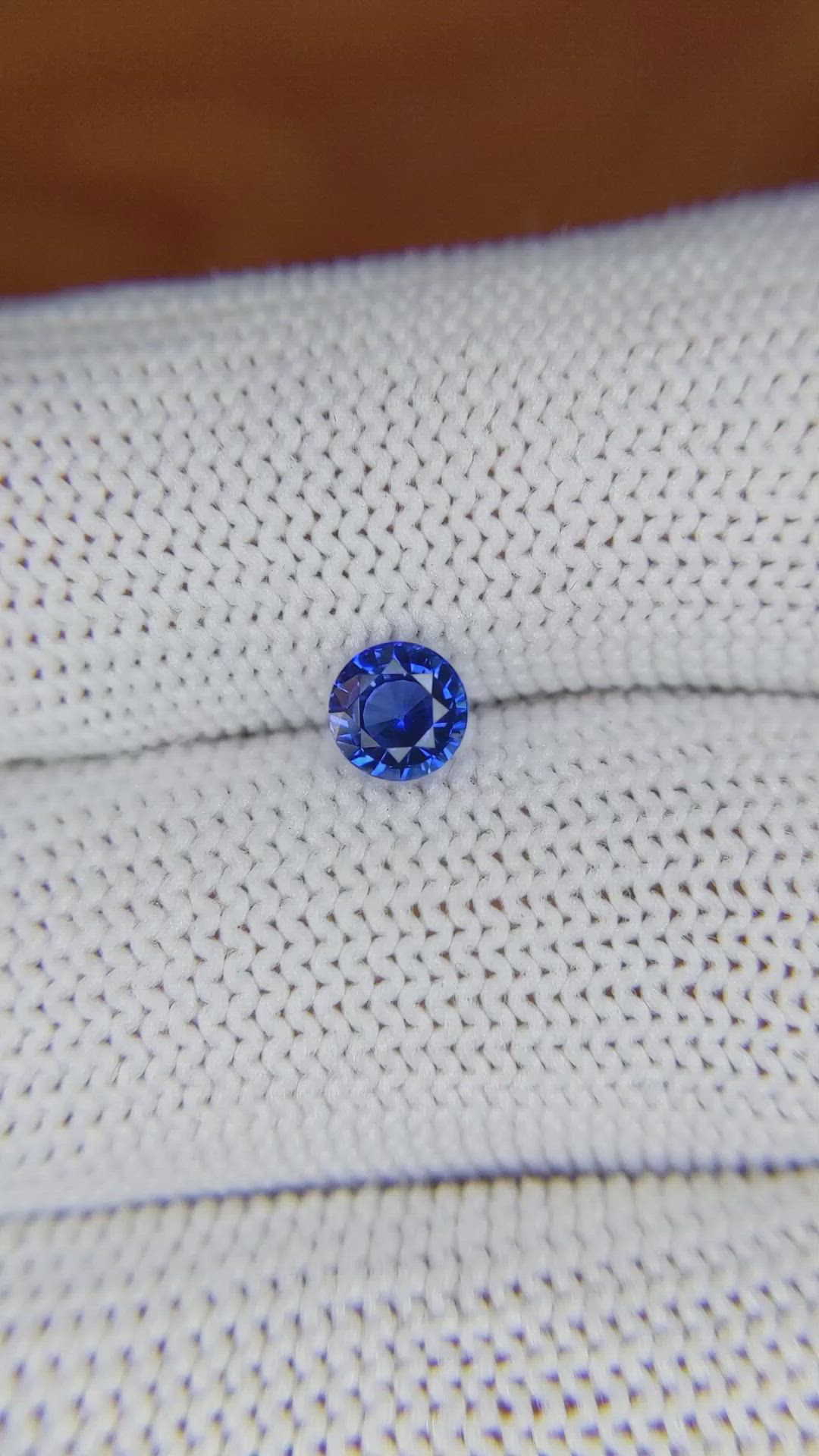 0.68 Ct. Blue Sapphire from Ceylon (Sri Lanka) Size Video