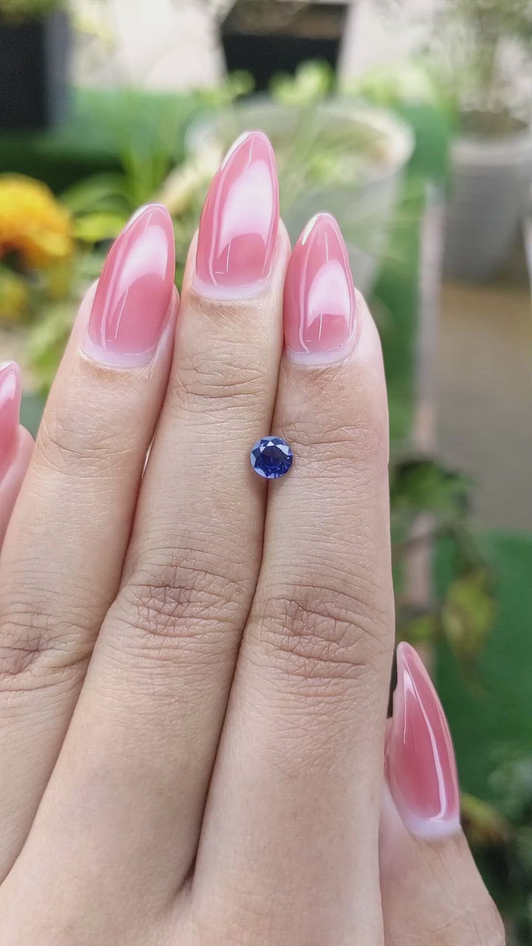 0.68 Ct. Blue Sapphire from Ceylon (Sri Lanka) Size Video