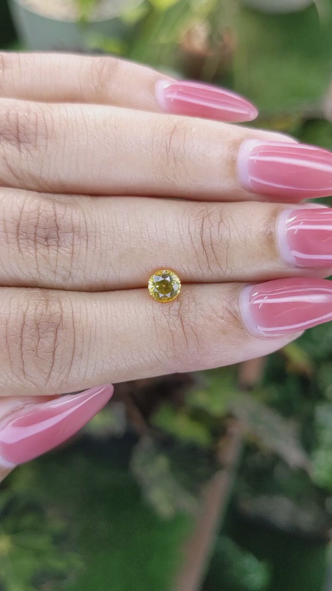 0.73 Ct. Yellow Sapphire from Ceylon (Sri Lanka) Size Video