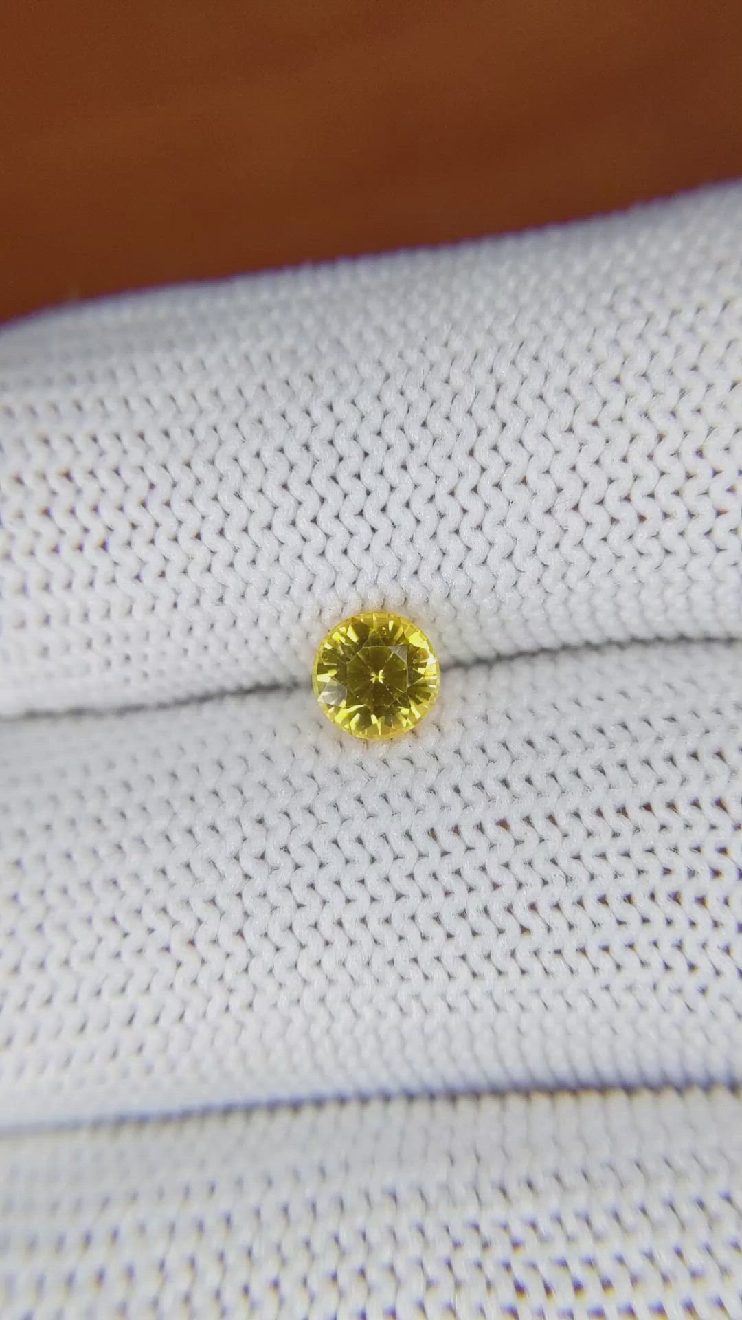 0.73 Ct. Yellow Sapphire from Ceylon (Sri Lanka) Size Video