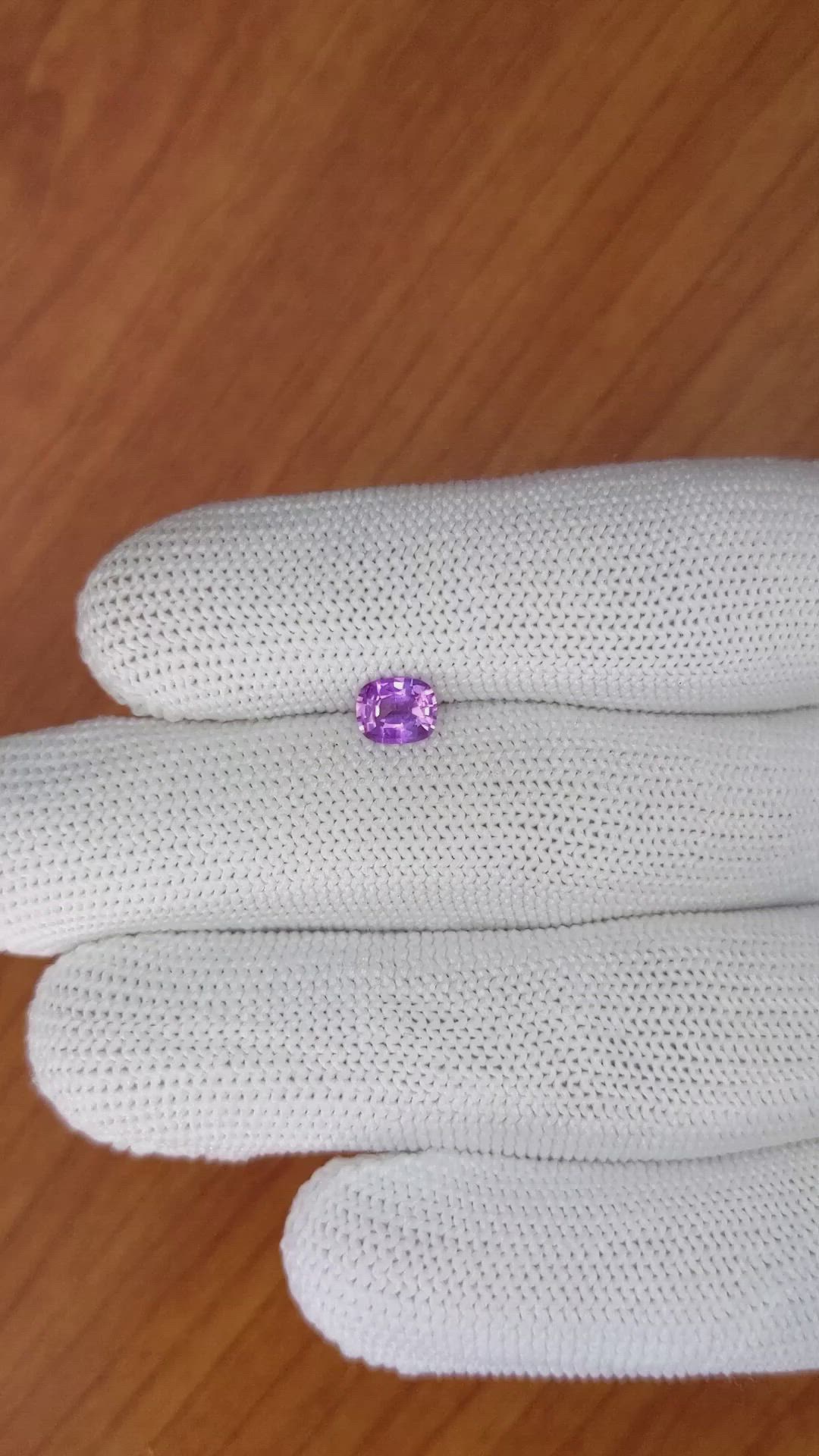 0.72 Ct. Pinkish Purple Sapphire from Ceylon (Sri Lanka) Size Video
