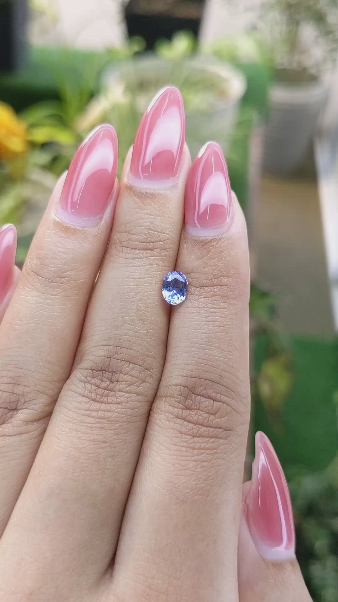 0.78 Ct. Blue Sapphire from Ceylon (Sri Lanka) Size Video