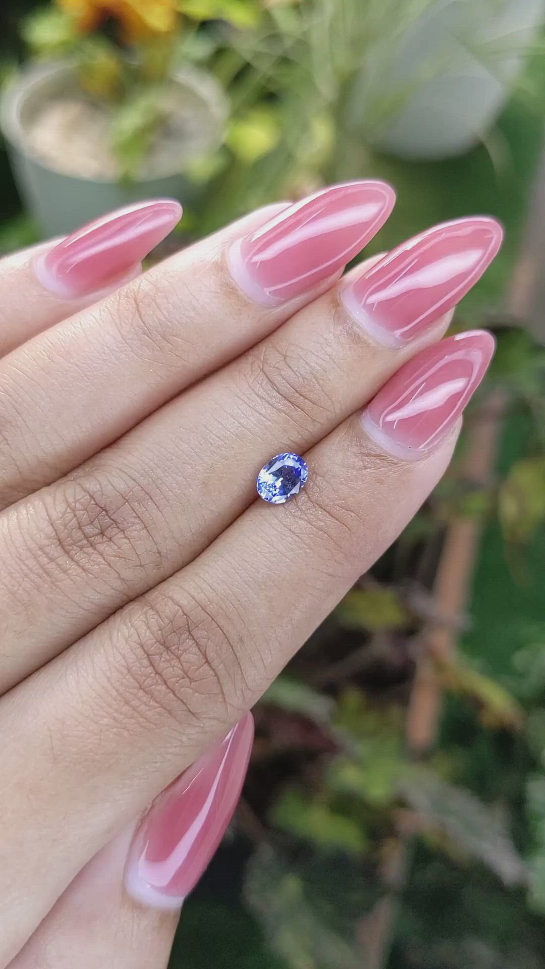 0.78 Ct. Blue Sapphire from Ceylon (Sri Lanka) Size Video