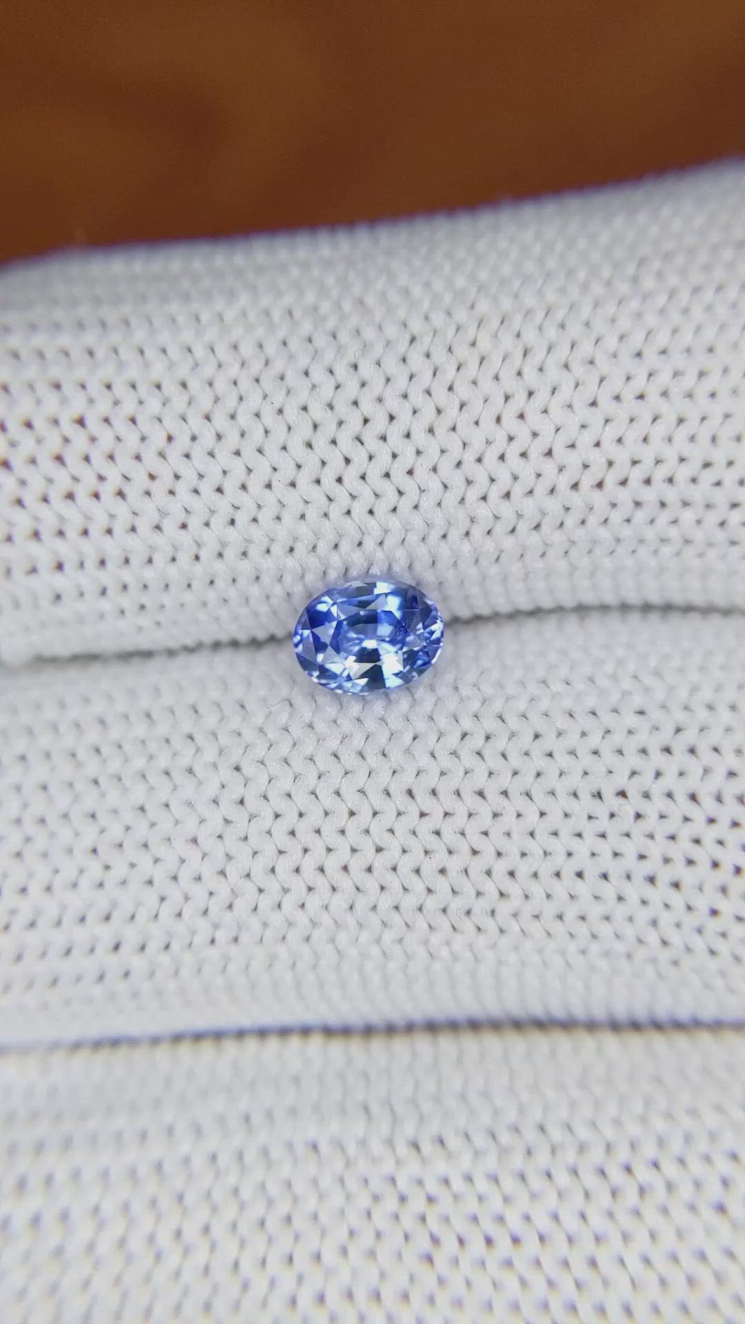 0.78 Ct. Blue Sapphire from Ceylon (Sri Lanka) Size Video