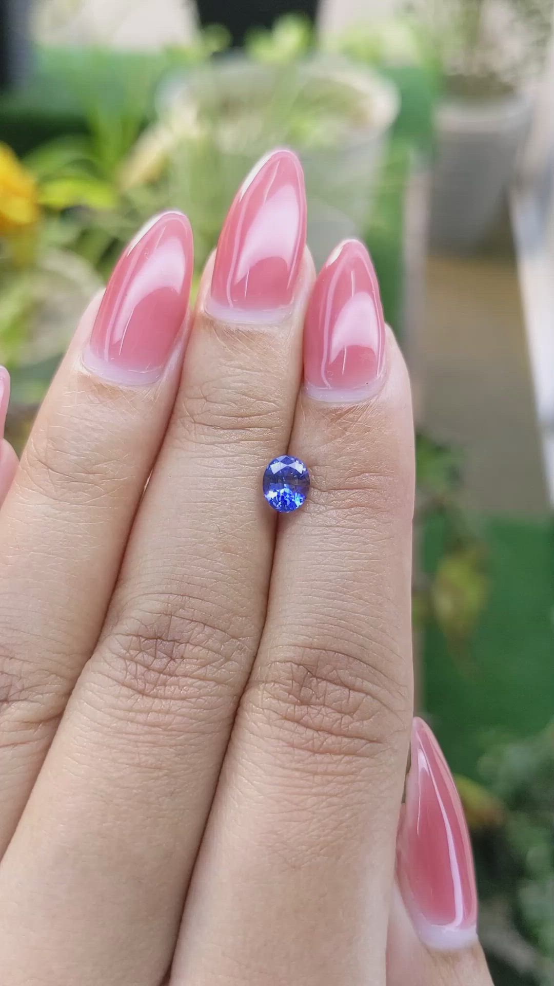 0.90 Ct. Blue Sapphire from Ceylon (Sri Lanka) Size Video