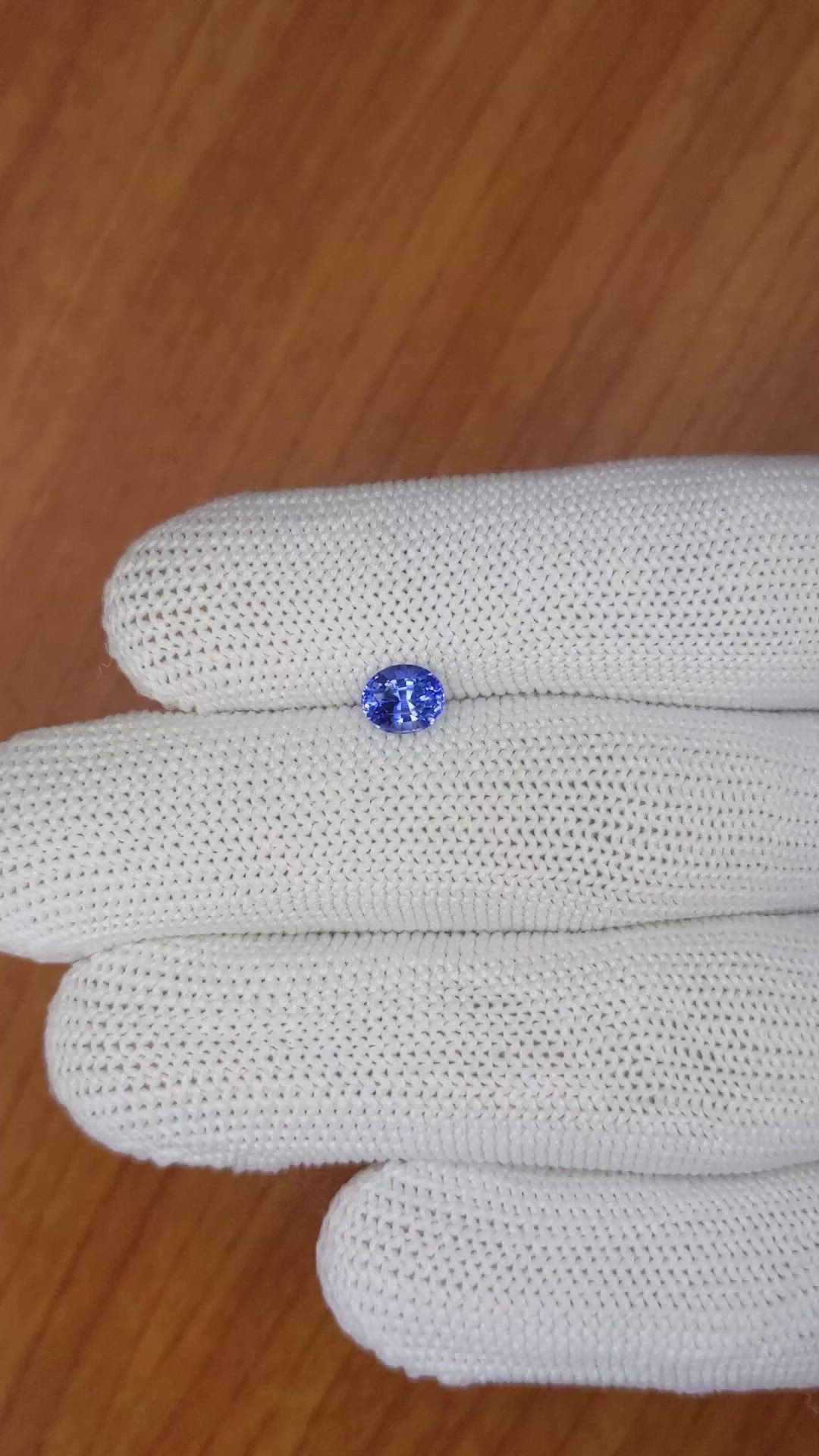 0.90 Ct. Blue Sapphire from Ceylon (Sri Lanka) Size Video