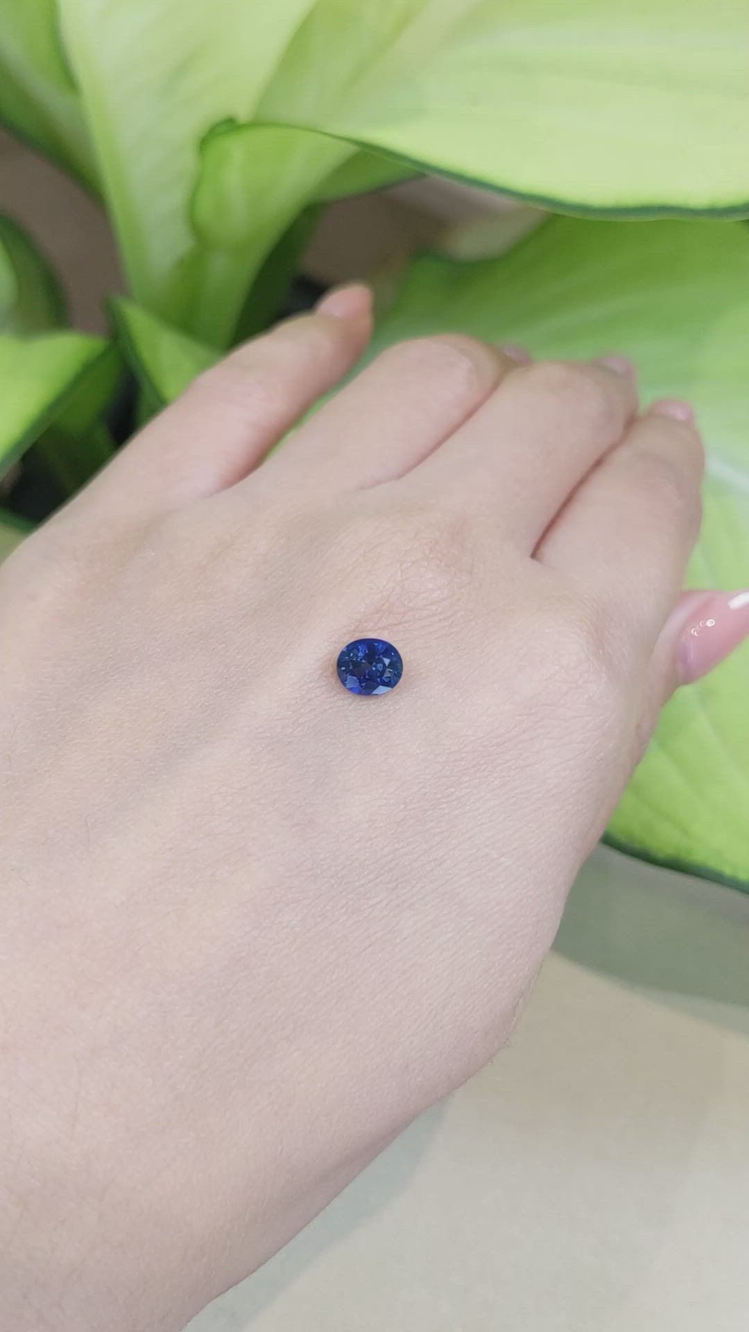 1.03 Ct. Blue Sapphire from Thailand Size Video