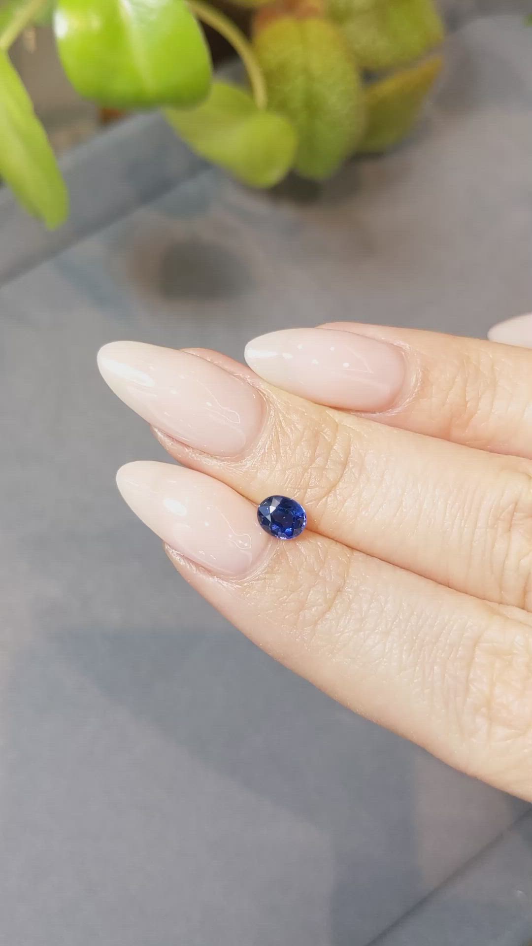 0.68 Ct. Blue Sapphire from Thailand Size Video