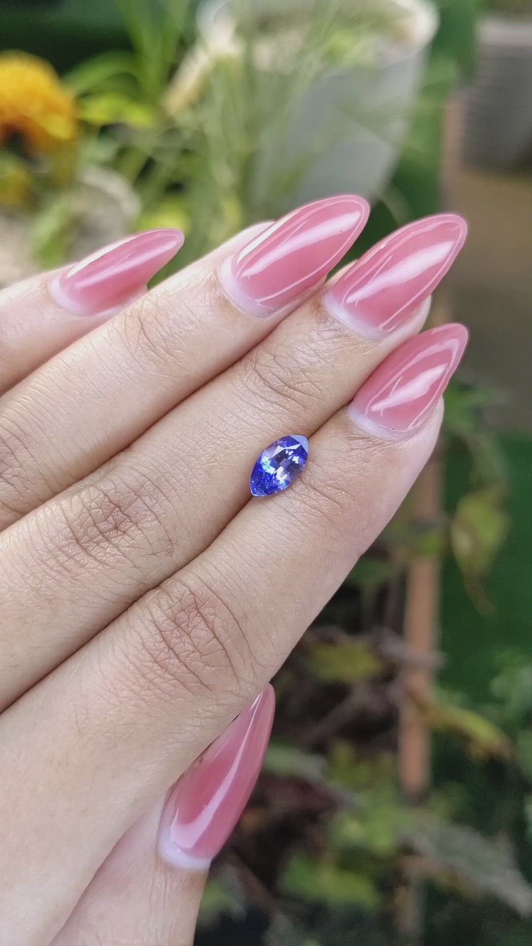 1.21 Ct. Blue Sapphire from Ceylon (Sri Lanka) Size Video