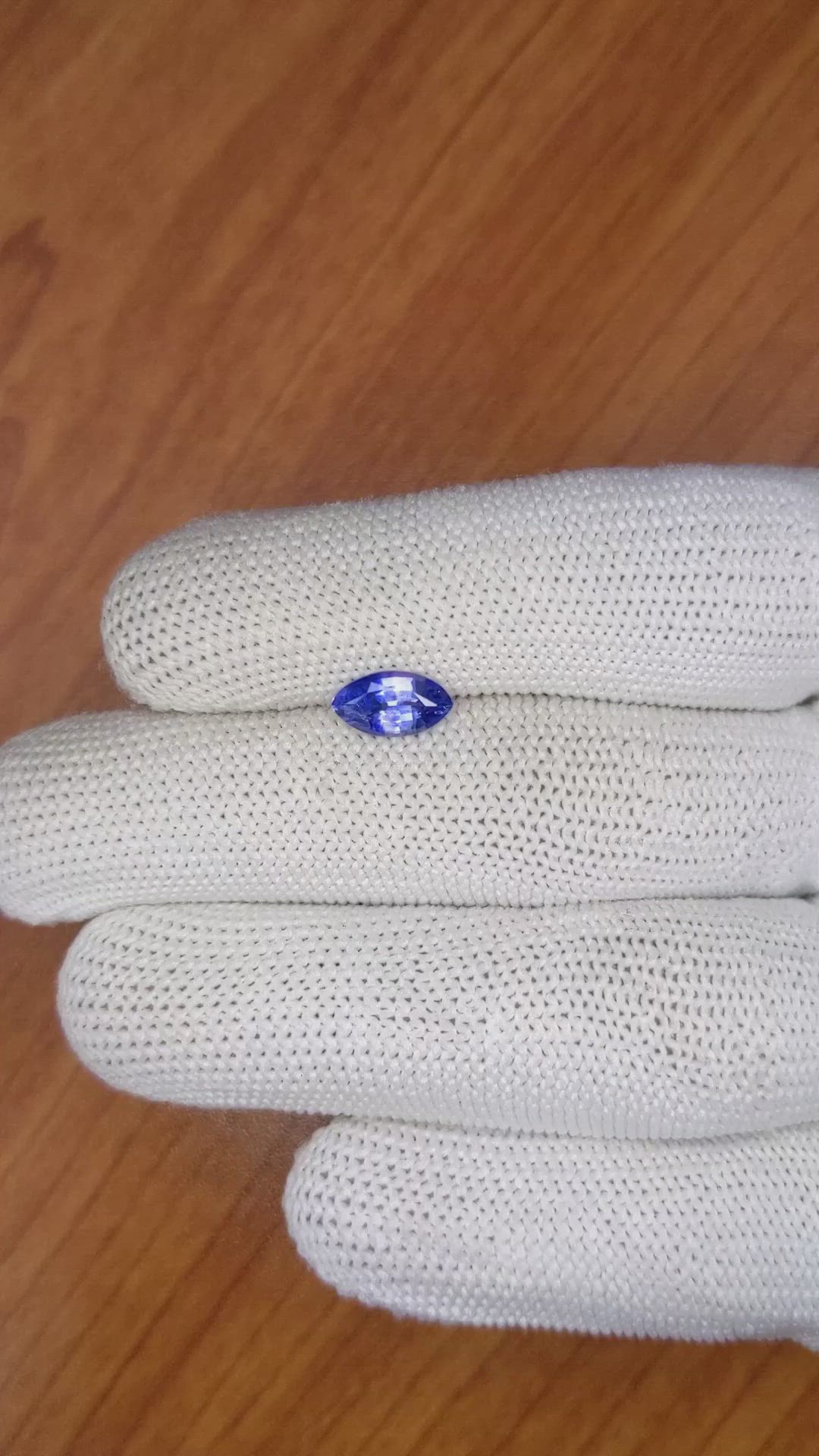 1.21 Ct. Blue Sapphire from Ceylon (Sri Lanka) Size Video