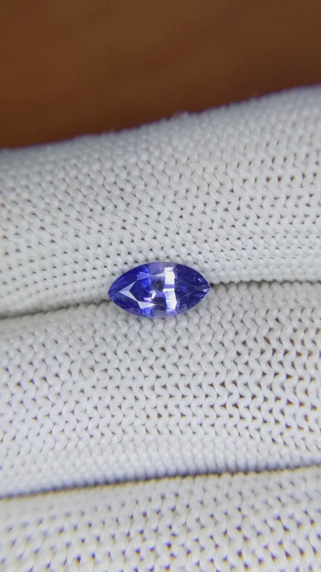 1.21 Ct. Blue Sapphire from Ceylon (Sri Lanka) Size Video
