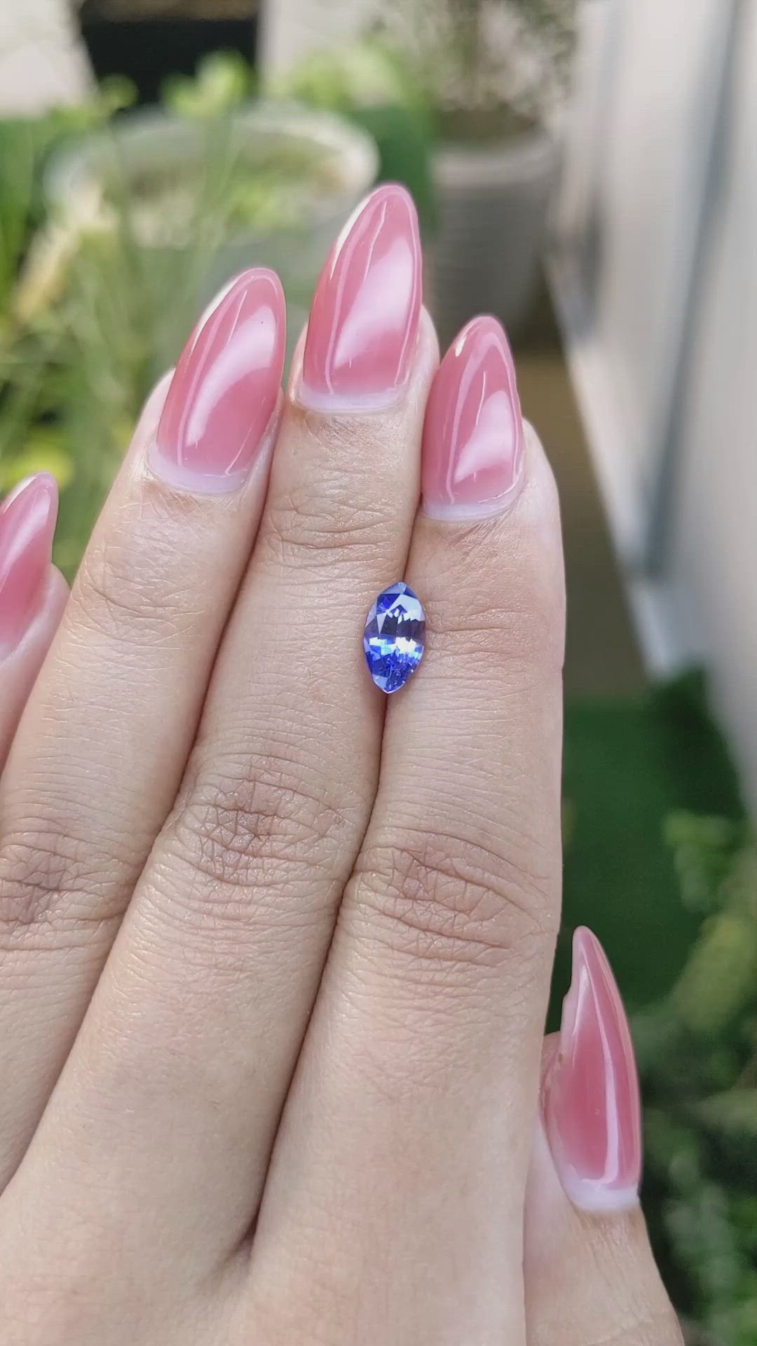 1.21 Ct. Blue Sapphire from Ceylon (Sri Lanka) Size Video
