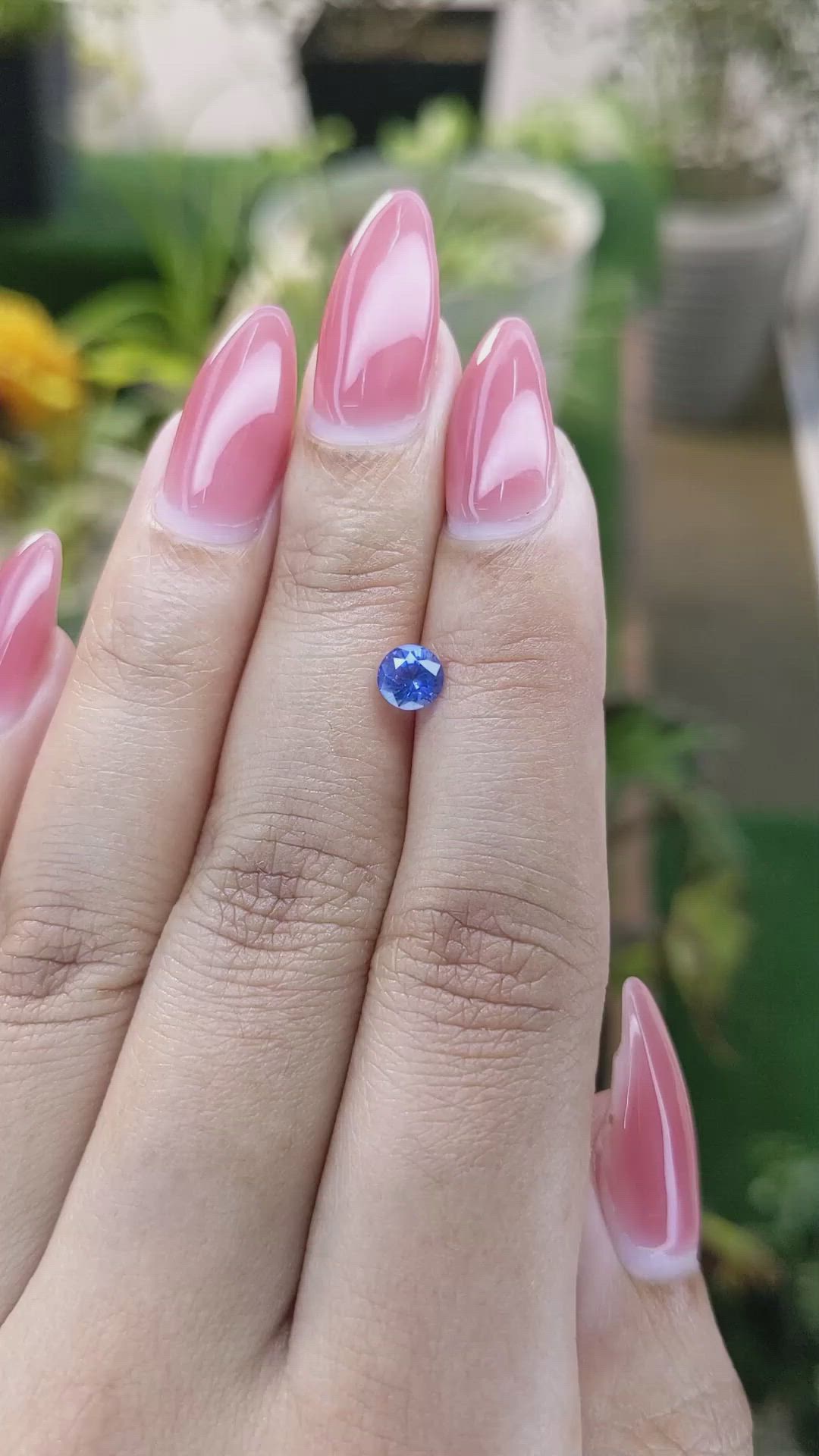 0.73 Ct. Blue Sapphire from Ceylon (Sri Lanka) Size Video
