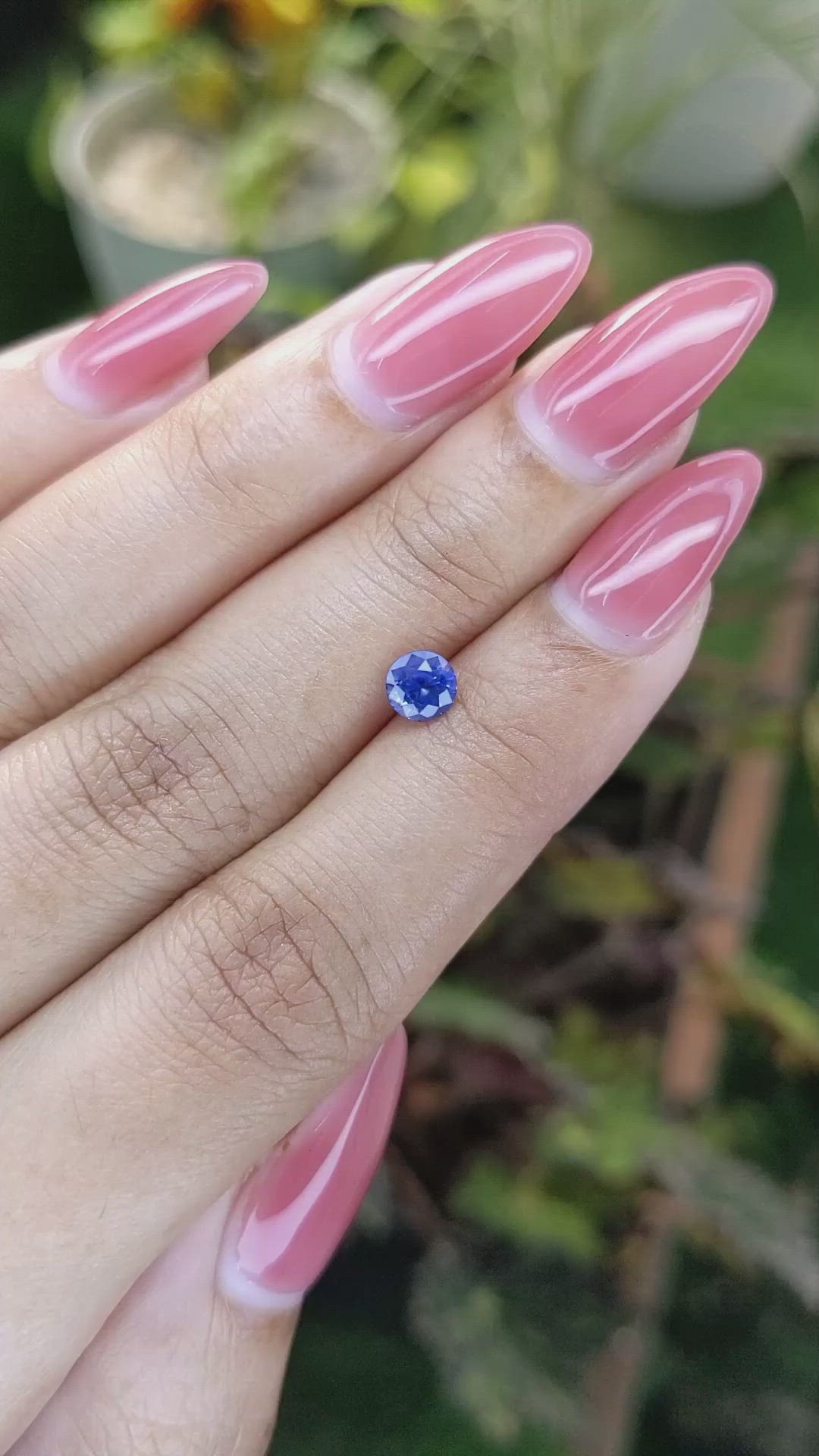 0.73 Ct. Blue Sapphire from Ceylon (Sri Lanka) Size Video