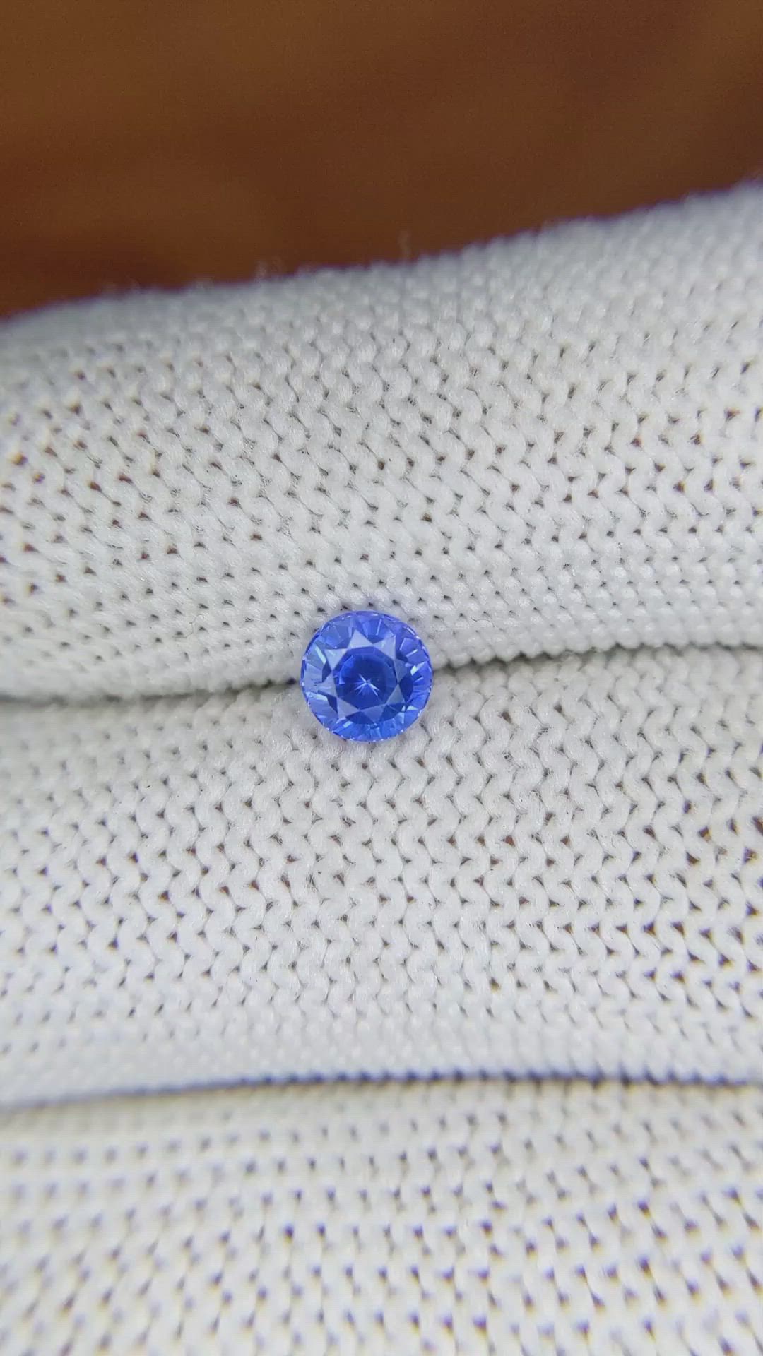 0.73 Ct. Blue Sapphire from Ceylon (Sri Lanka) Size Video