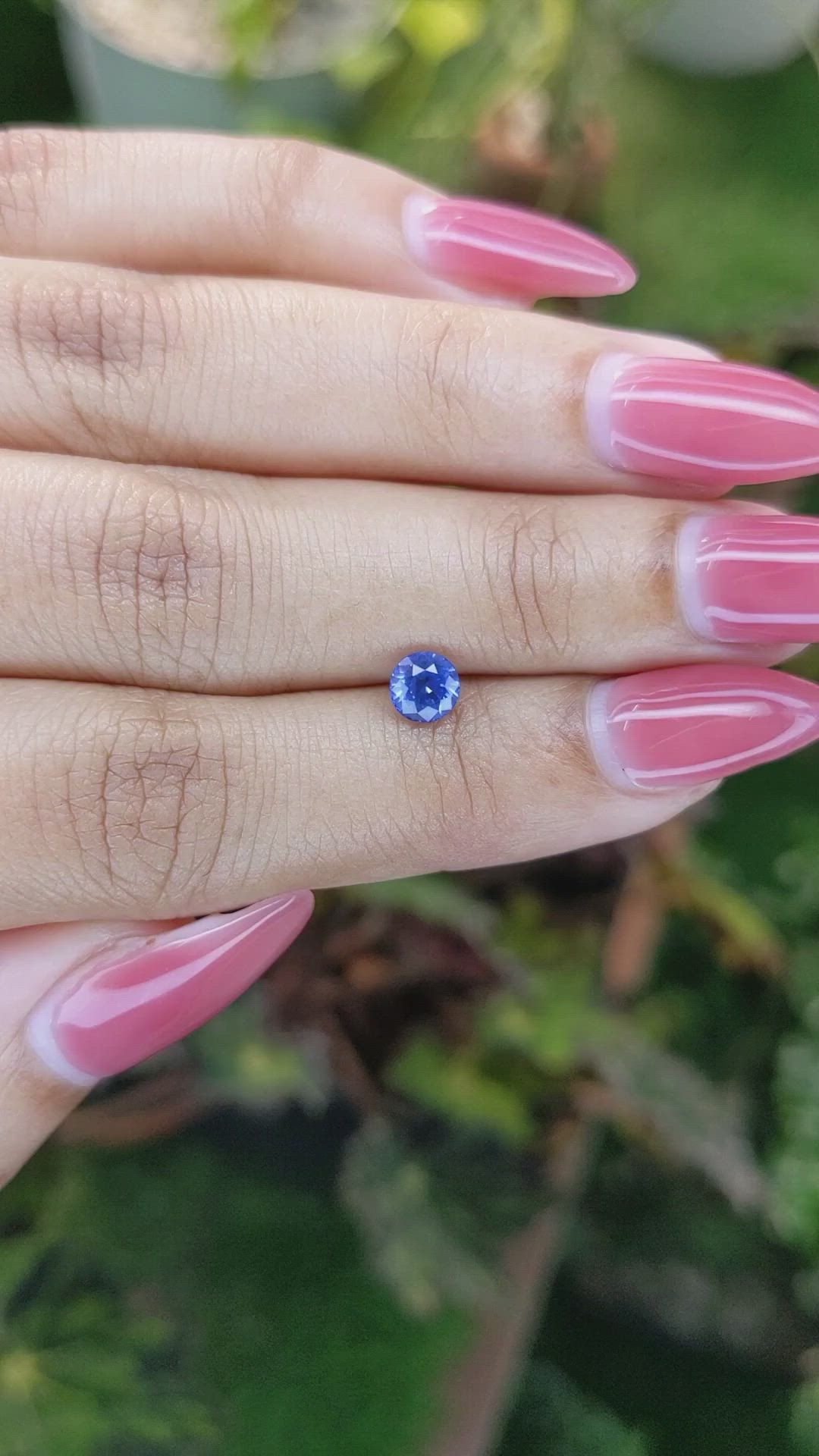 0.73 Ct. Blue Sapphire from Ceylon (Sri Lanka) Size Video