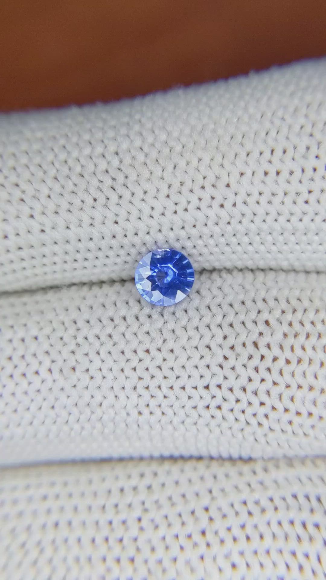 0.59 Ct. Blue Sapphire from Ceylon (Sri Lanka) Size Video