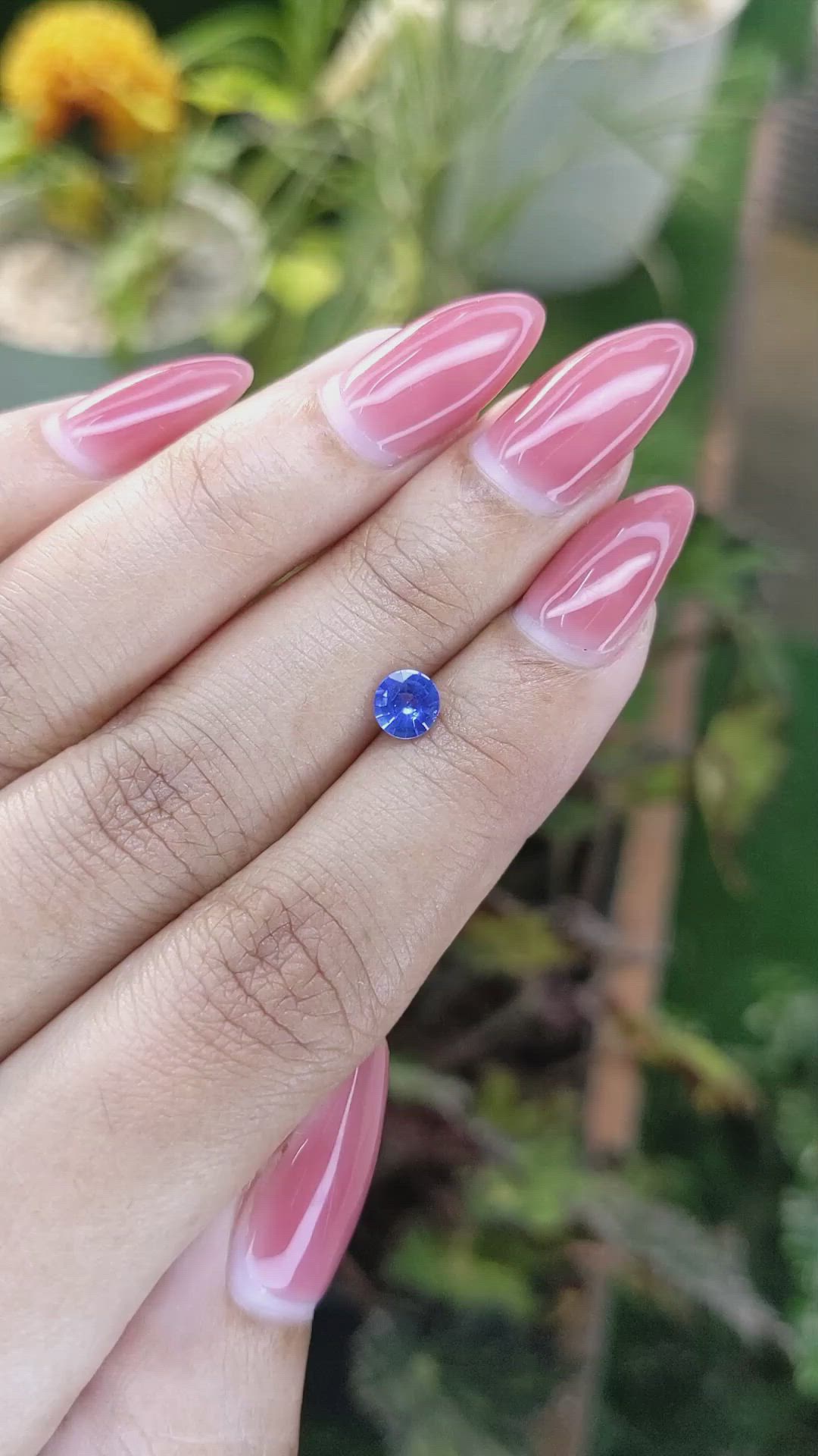 0.59 Ct. Blue Sapphire from Ceylon (Sri Lanka) Size Video