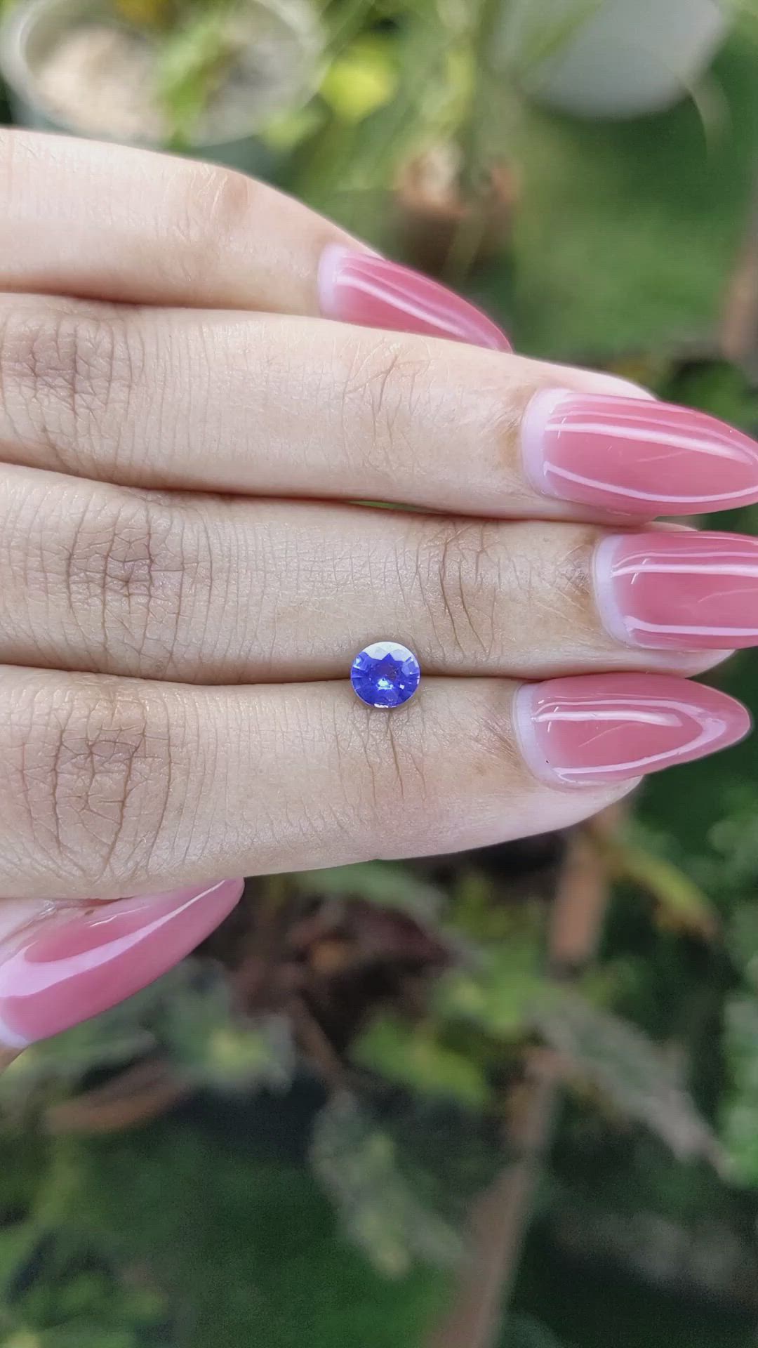 0.59 Ct. Blue Sapphire from Ceylon (Sri Lanka) Size Video