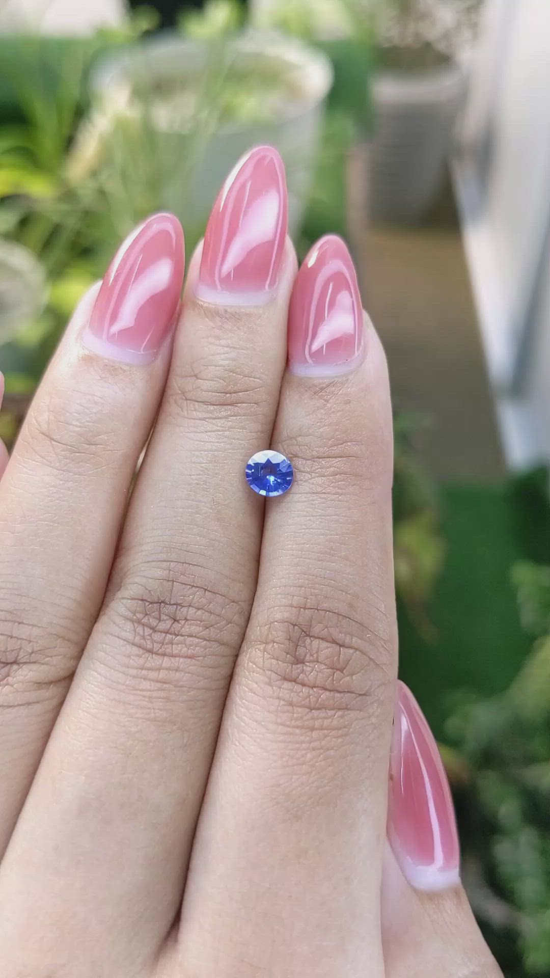 0.59 Ct. Blue Sapphire from Ceylon (Sri Lanka) Size Video