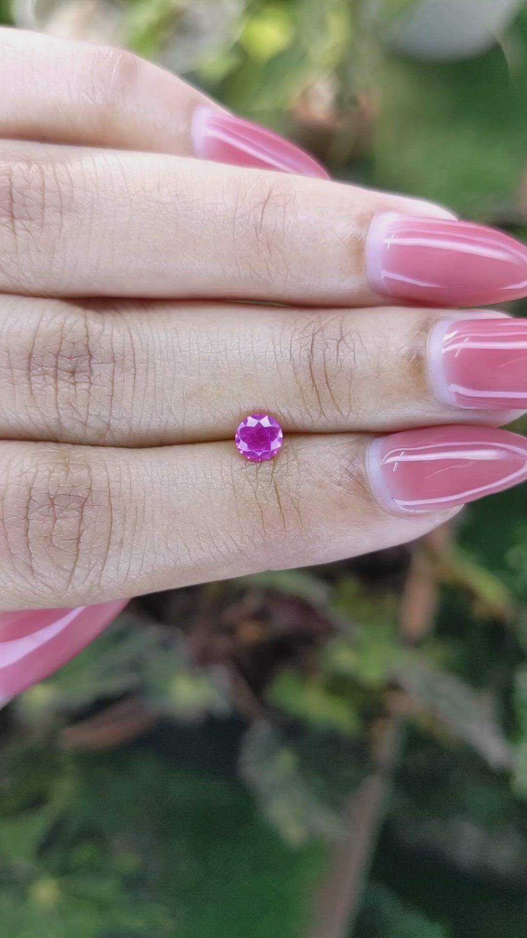 0.52 Ct. Pink Sapphire from Ceylon (Sri Lanka) Size Video