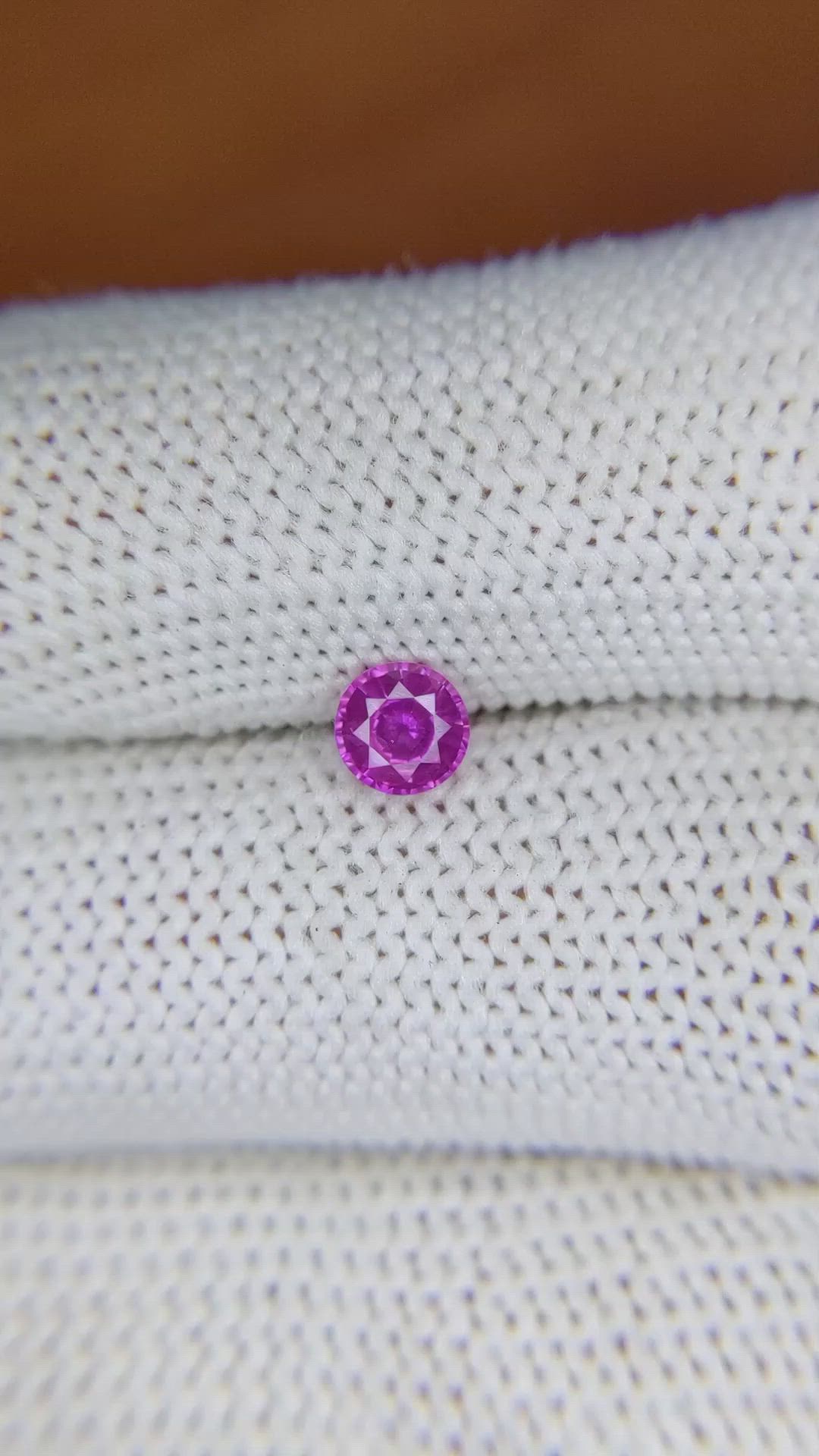 0.52 Ct. Pink Sapphire from Ceylon (Sri Lanka) Size Video