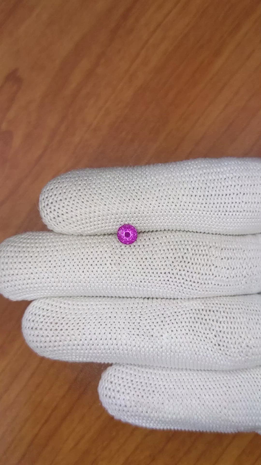 0.52 Ct. Pink Sapphire from Ceylon (Sri Lanka) Size Video