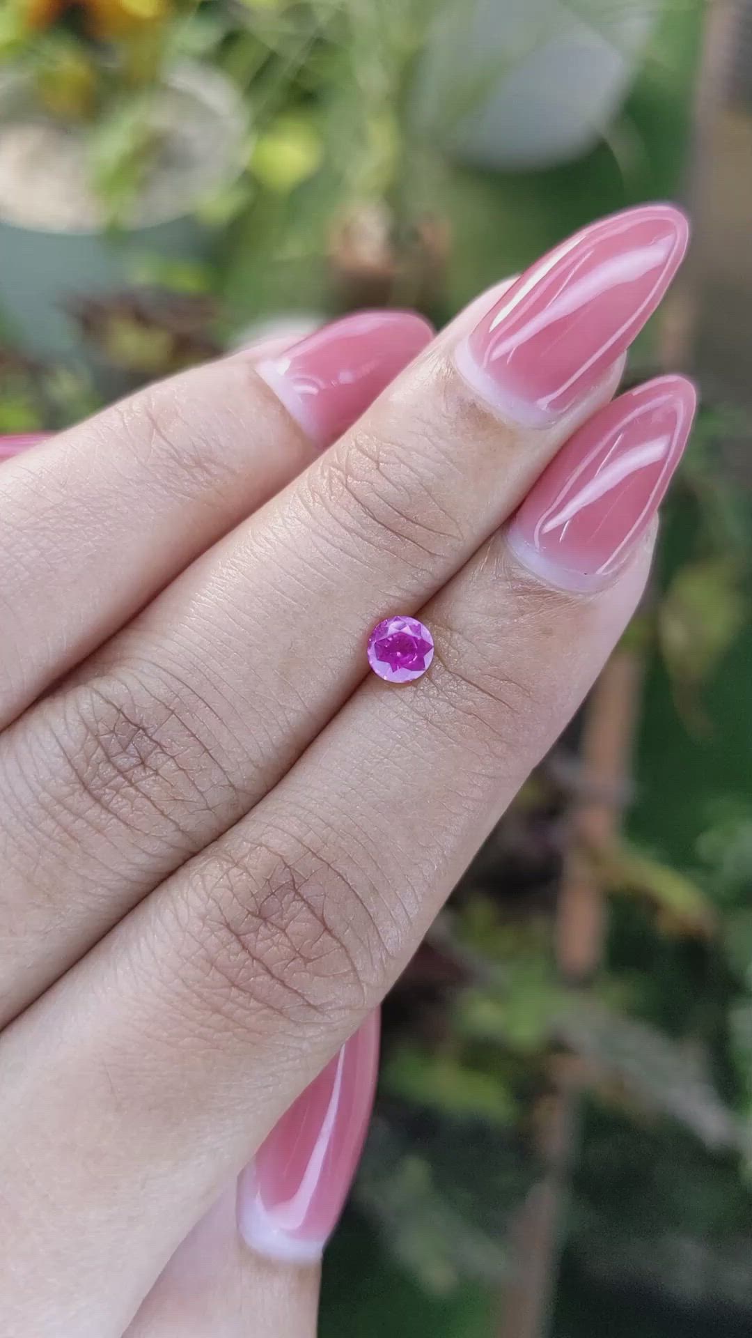 0.52 Ct. Pink Sapphire from Ceylon (Sri Lanka) Size Video