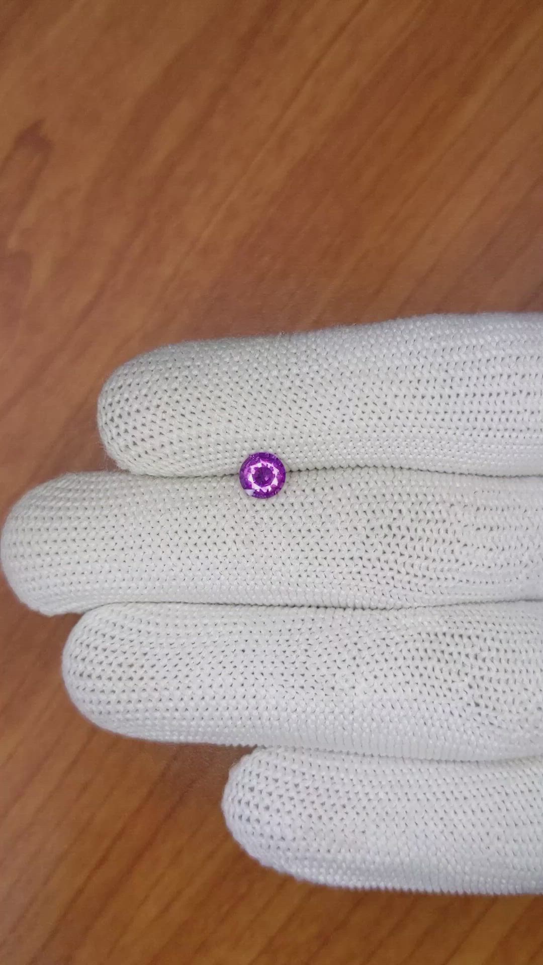 0.64 Ct. Pinkish Purple Sapphire from Ceylon (Sri Lanka) Size Video