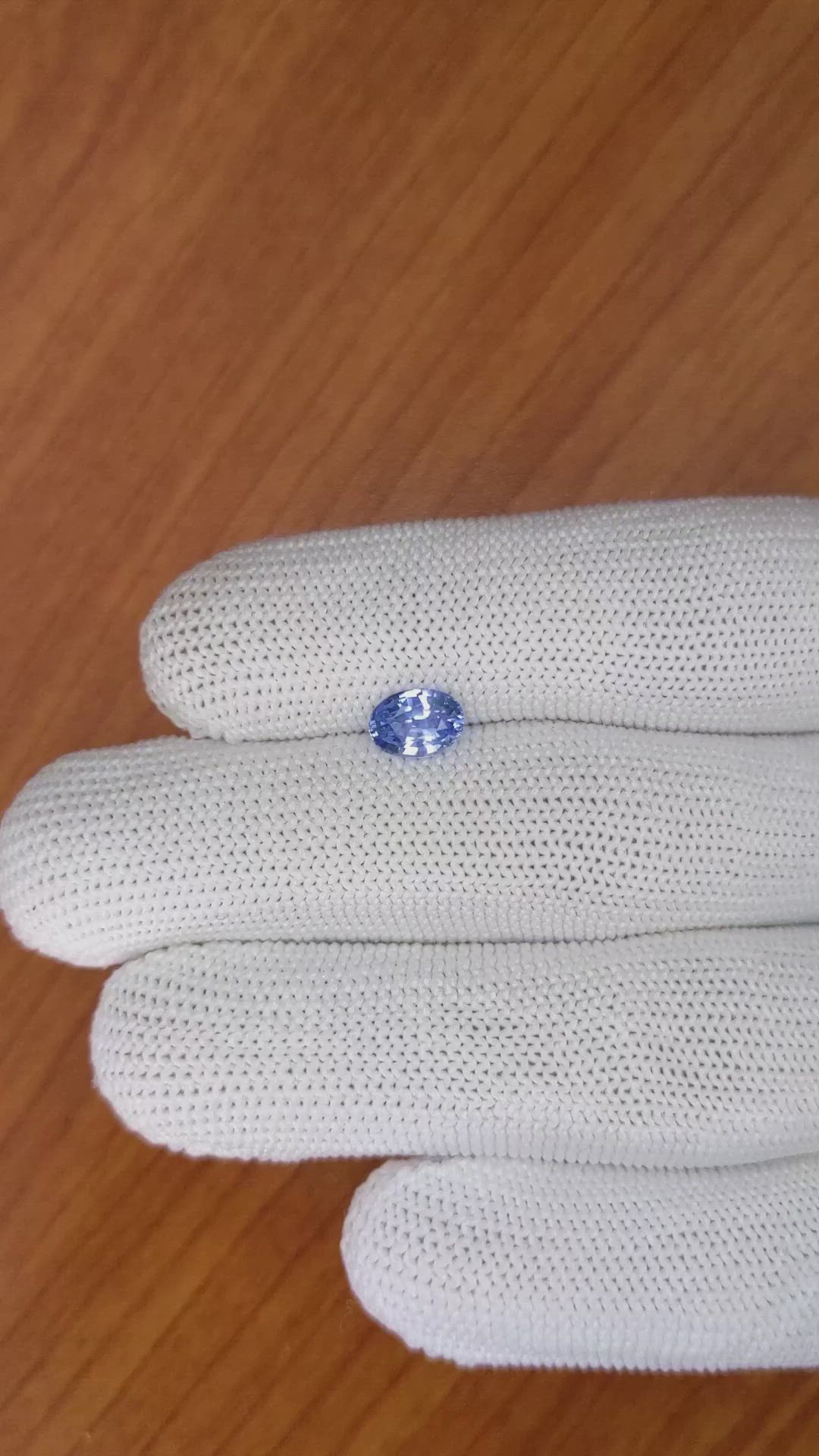 1.27 Ct. Blue Sapphire from Ceylon (Sri Lanka) Size Video
