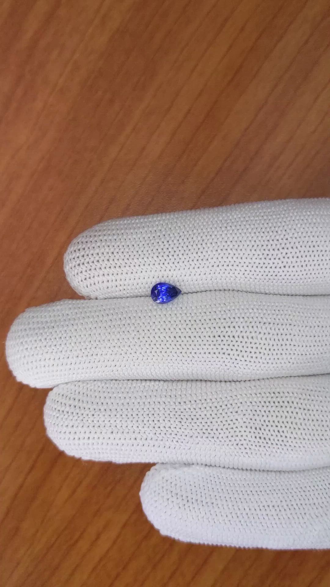 0.62 Ct. Blue Sapphire from Ceylon (Sri Lanka) Size Video