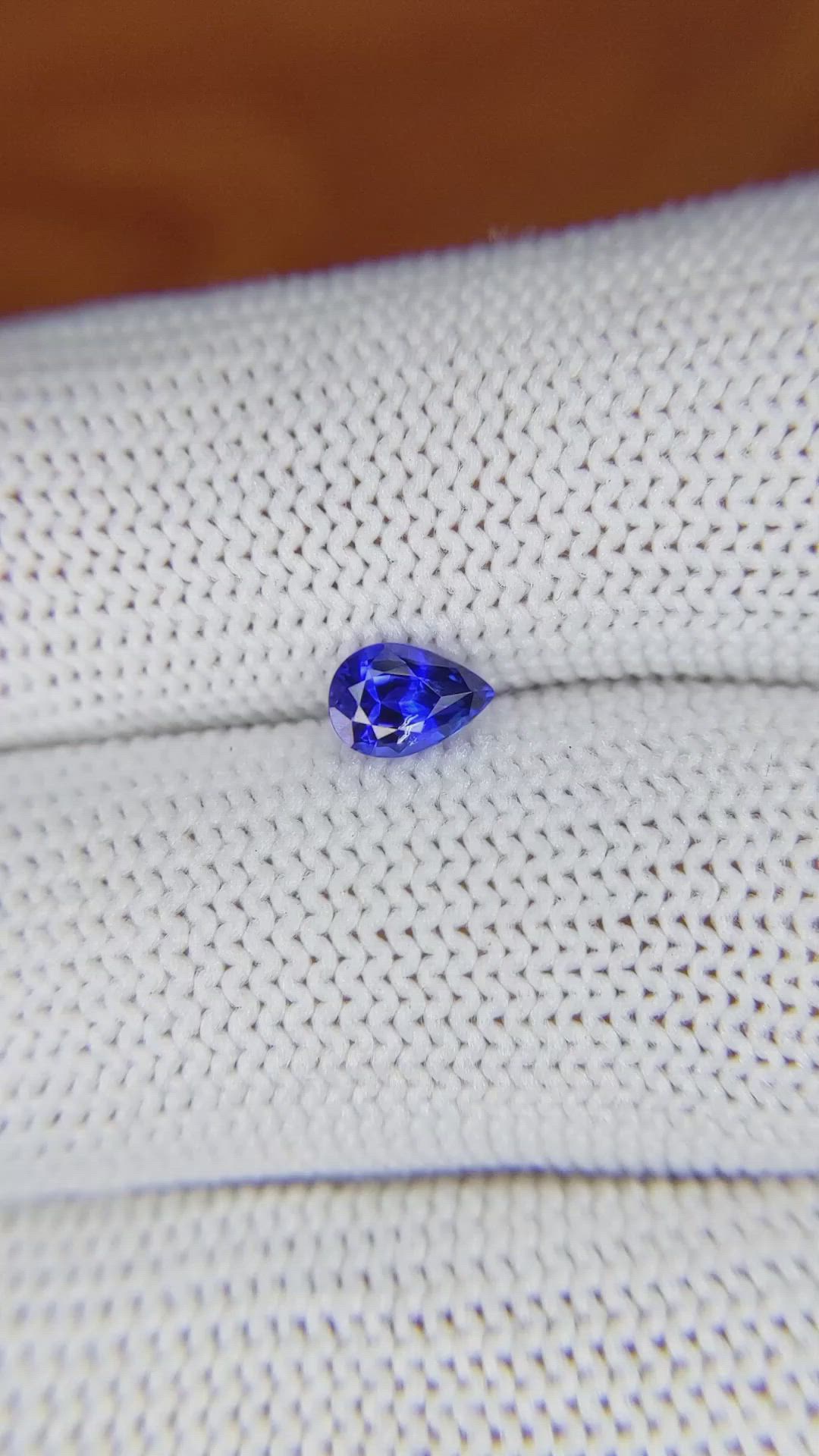 0.62 Ct. Blue Sapphire from Ceylon (Sri Lanka) Size Video