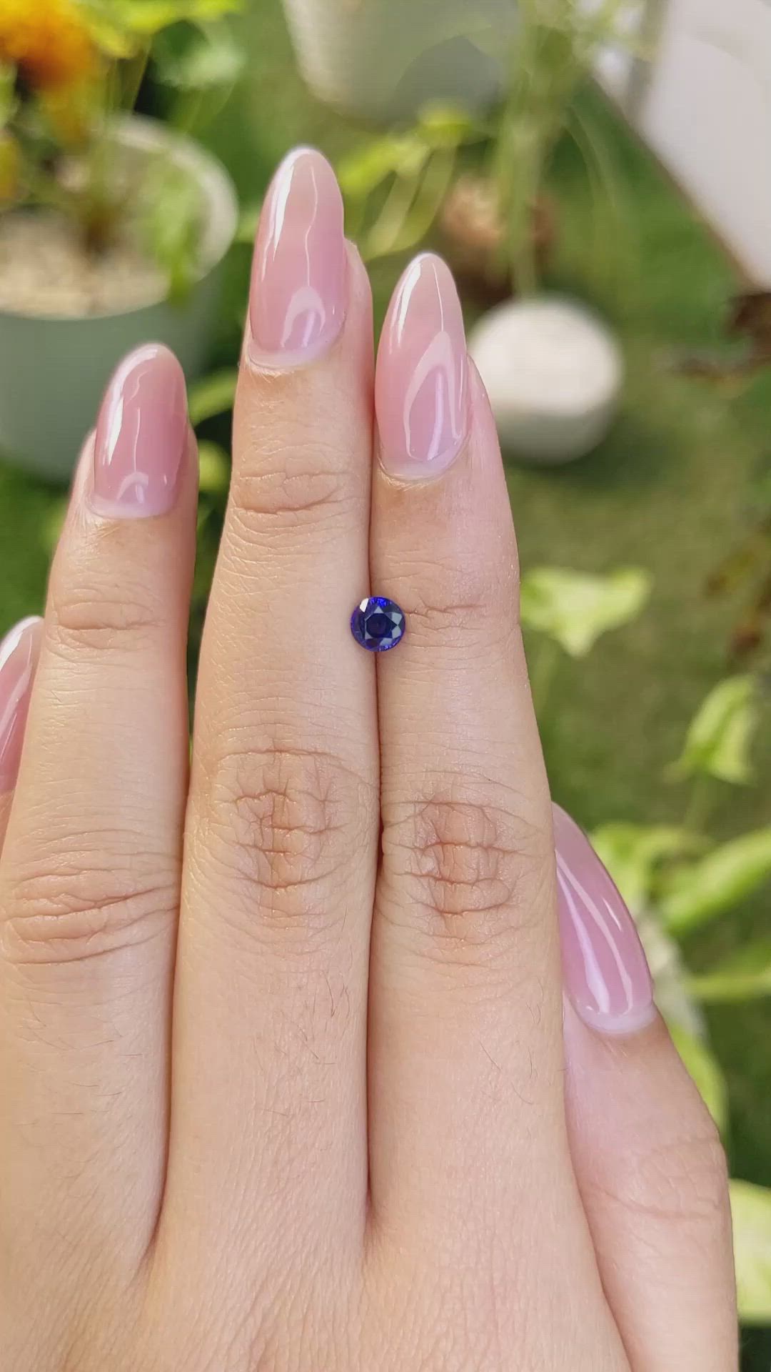0.52 Ct. Blue Sapphire from Ceylon (Sri Lanka) Size Video