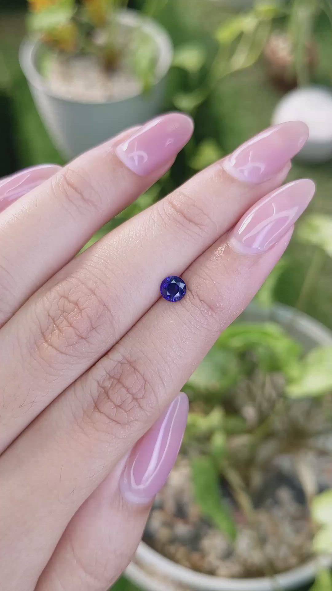 0.52 Ct. Blue Sapphire from Ceylon (Sri Lanka) Size Video